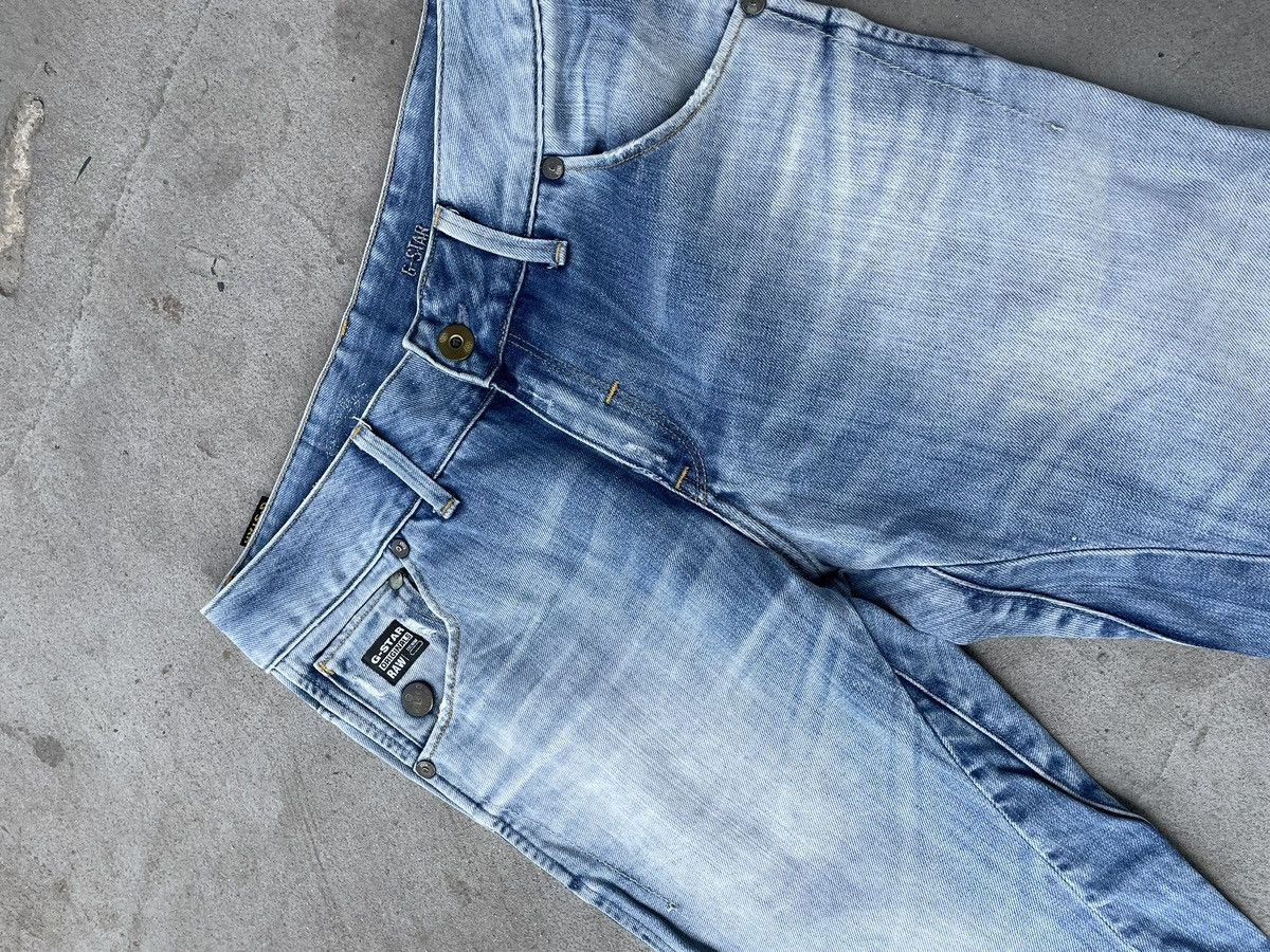 G-Star × Vintage Vintage G Star Raw denim blue jeans distressed slim rap Size US 28 / EU 44 - 8 Thumbnail