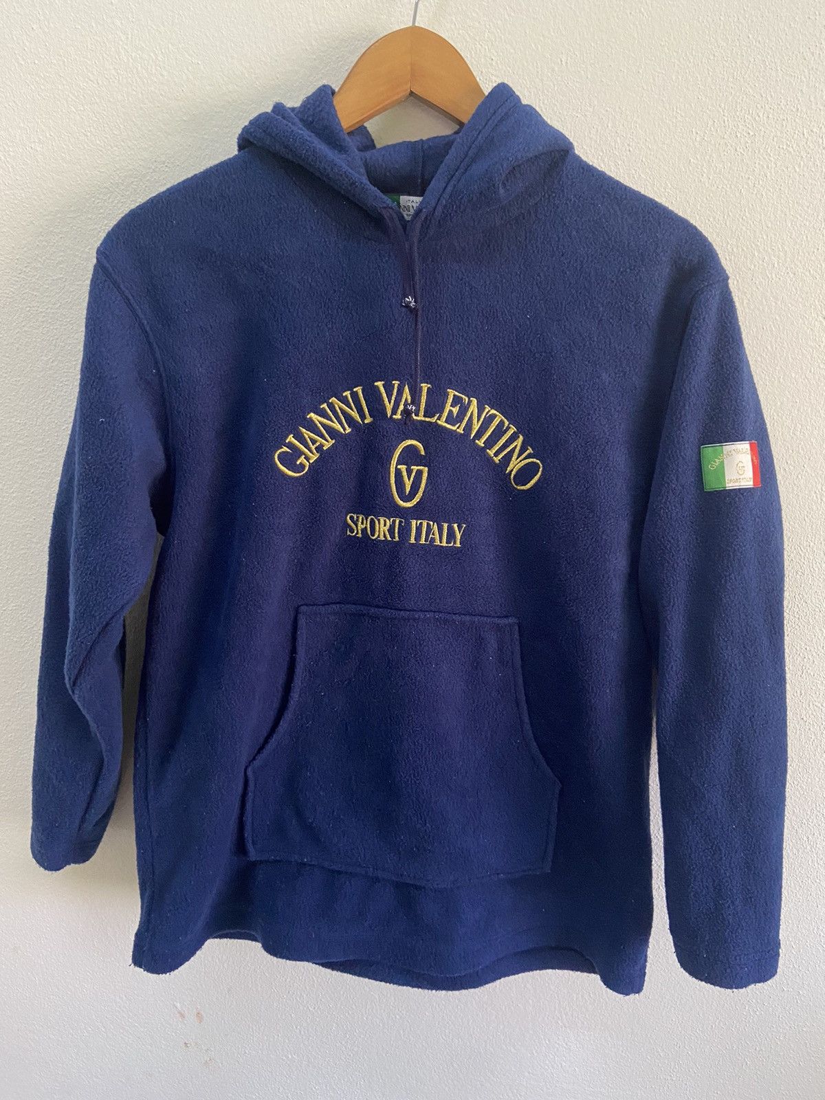 Gianni Valentino × Valentino Gianni Valentino Big Logo Fleece Hoodie Size US M / EU 48-50 / 2 - 1 Thumbnail