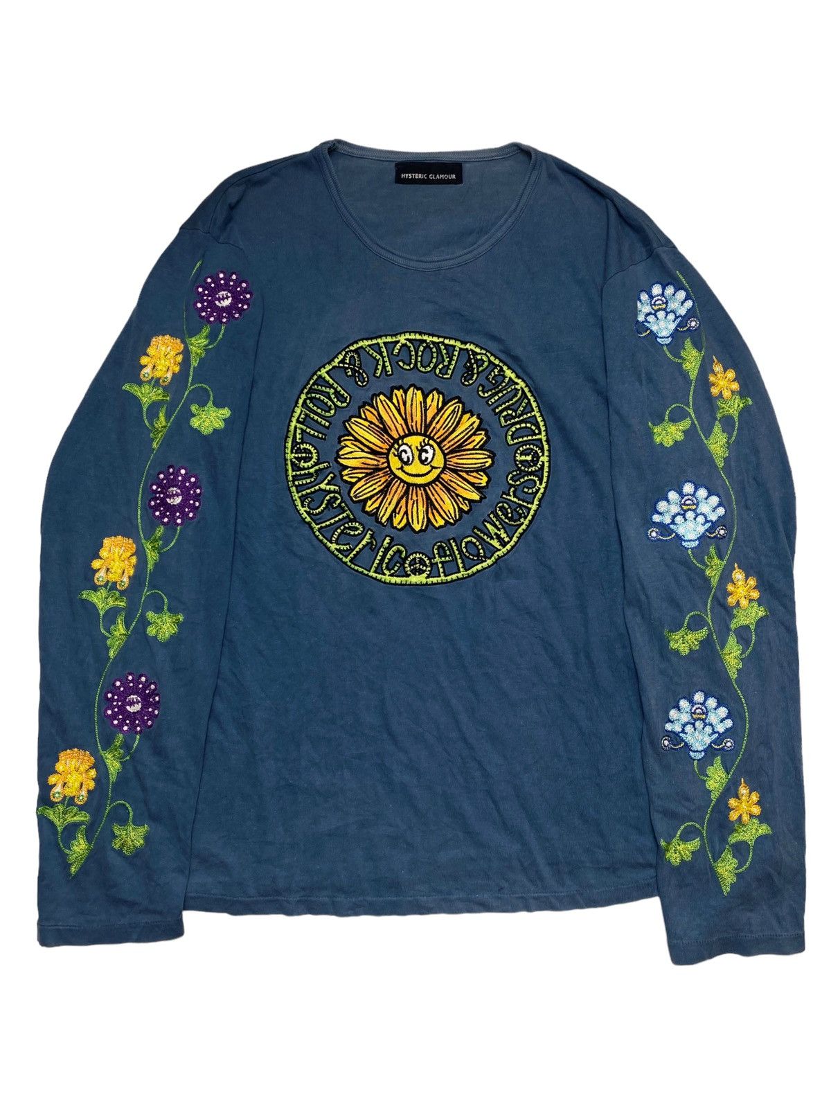 Hysteric Glamour 1980s Hysteric - Drug & Rock’n Roll Embroidery Flower LS Size US L / EU 52-54 / 3 - 1 Thumbnail