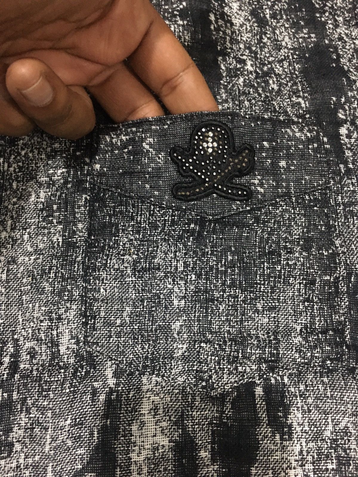 Japanese Brand ABORDAGE GEMSTONES SKULLS PUNK GOTHIC DESIGN SHIRT BUTTON Size US M / EU 48-50 / 2 - 5 Thumbnail