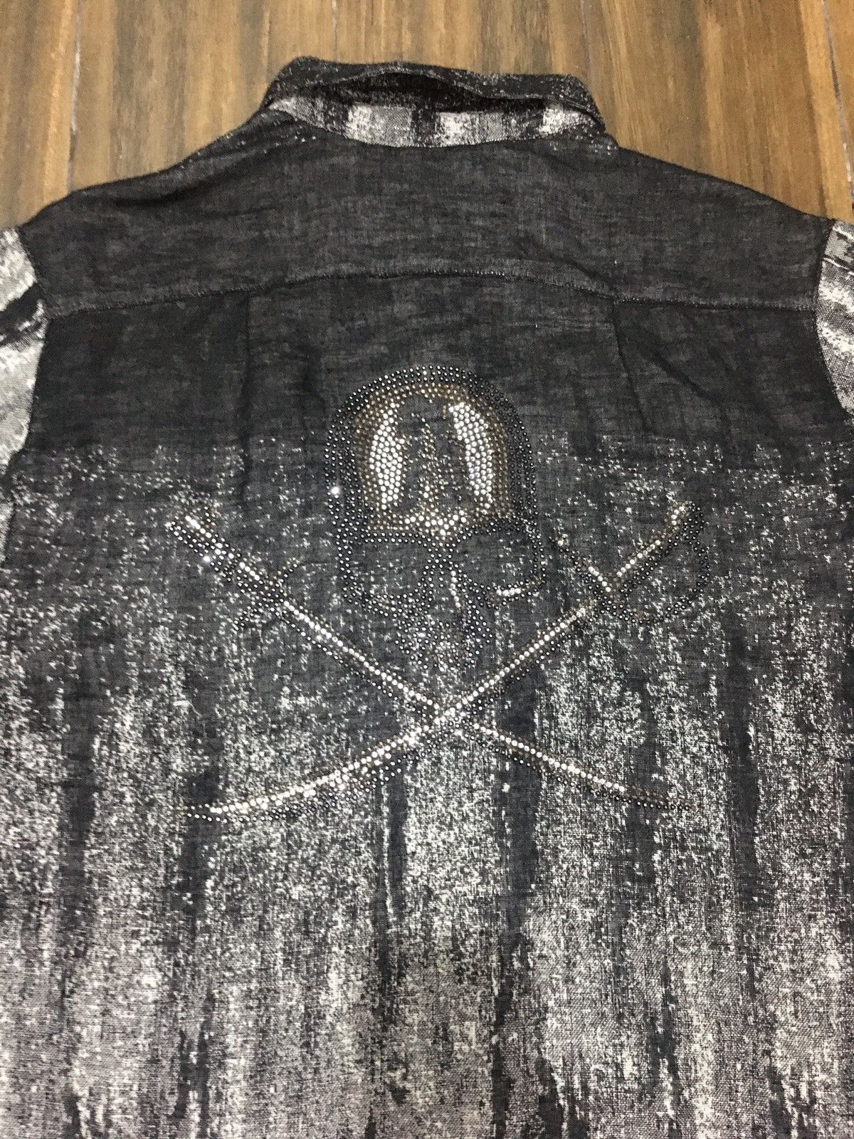 Japanese Brand ABORDAGE GEMSTONES SKULLS PUNK GOTHIC DESIGN SHIRT BUTTON Size US M / EU 48-50 / 2 - 2 Thumbnail