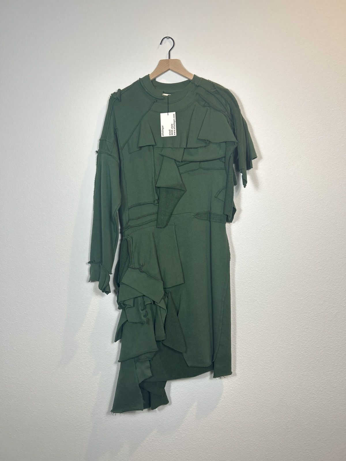 image of Ottolinger 2016 Vfiles Runway Deconstructed Dress in Green, Women's (Size Small)