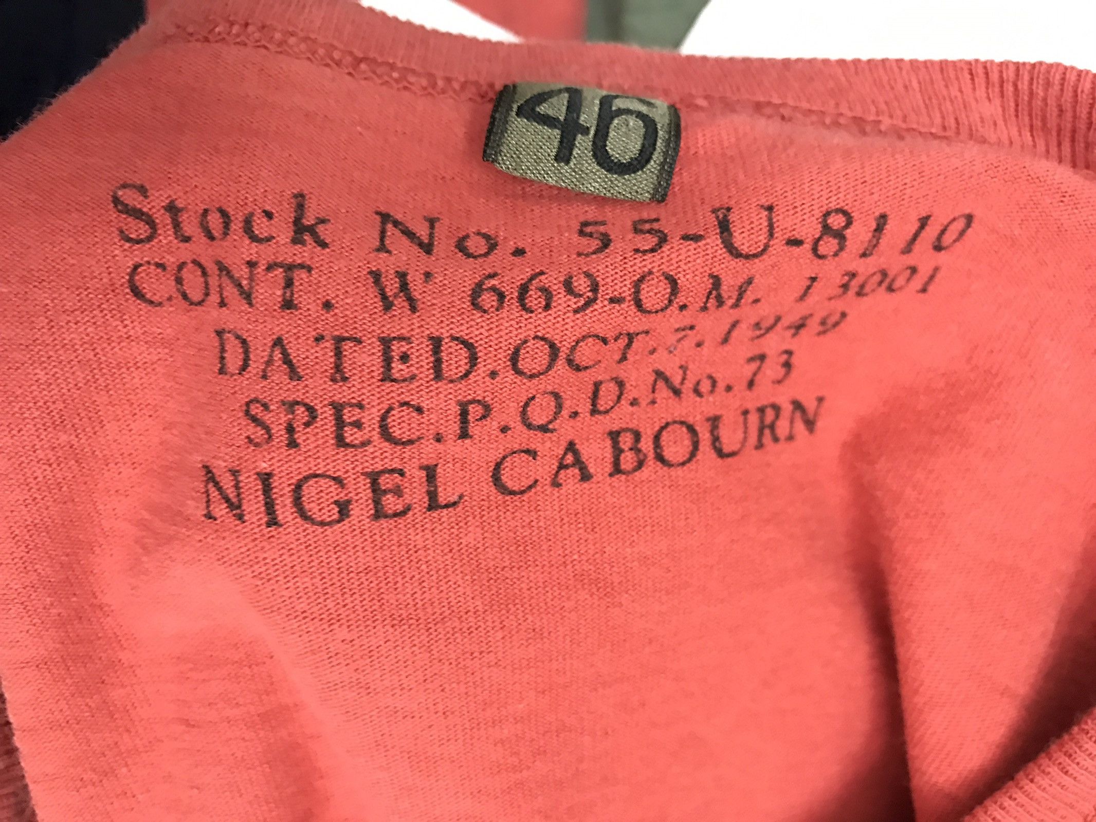 Nigel Cabourn Nigel Cabourn Small Single Pocket plain Military t shirt Size US S / EU 44-46 / 1 - 6 Thumbnail