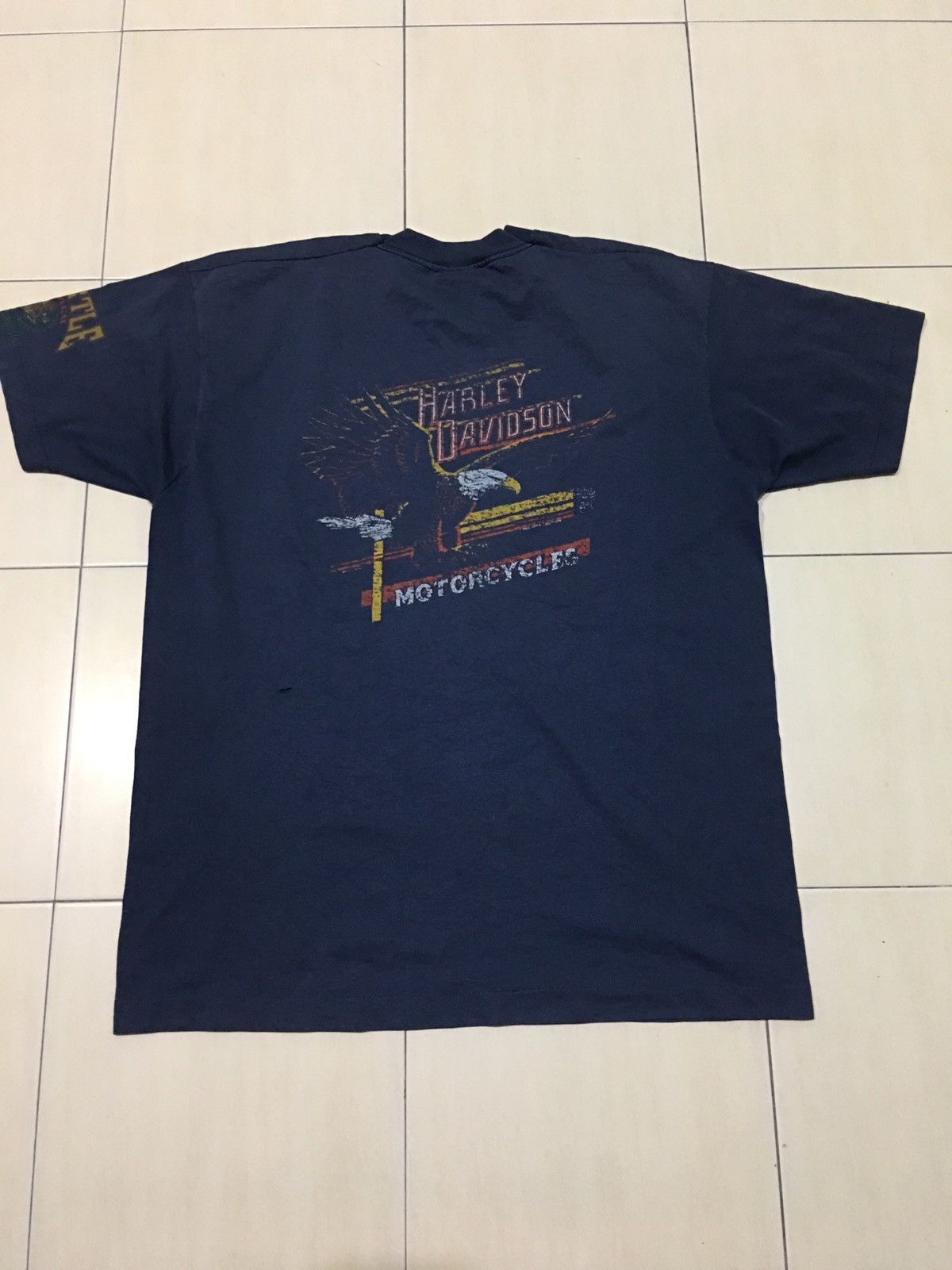 Harley Davidson × Vintage Vintage 80s harley davidson 3D emblem design shirt Size US XL / EU 56 / 4 - 6 Thumbnail