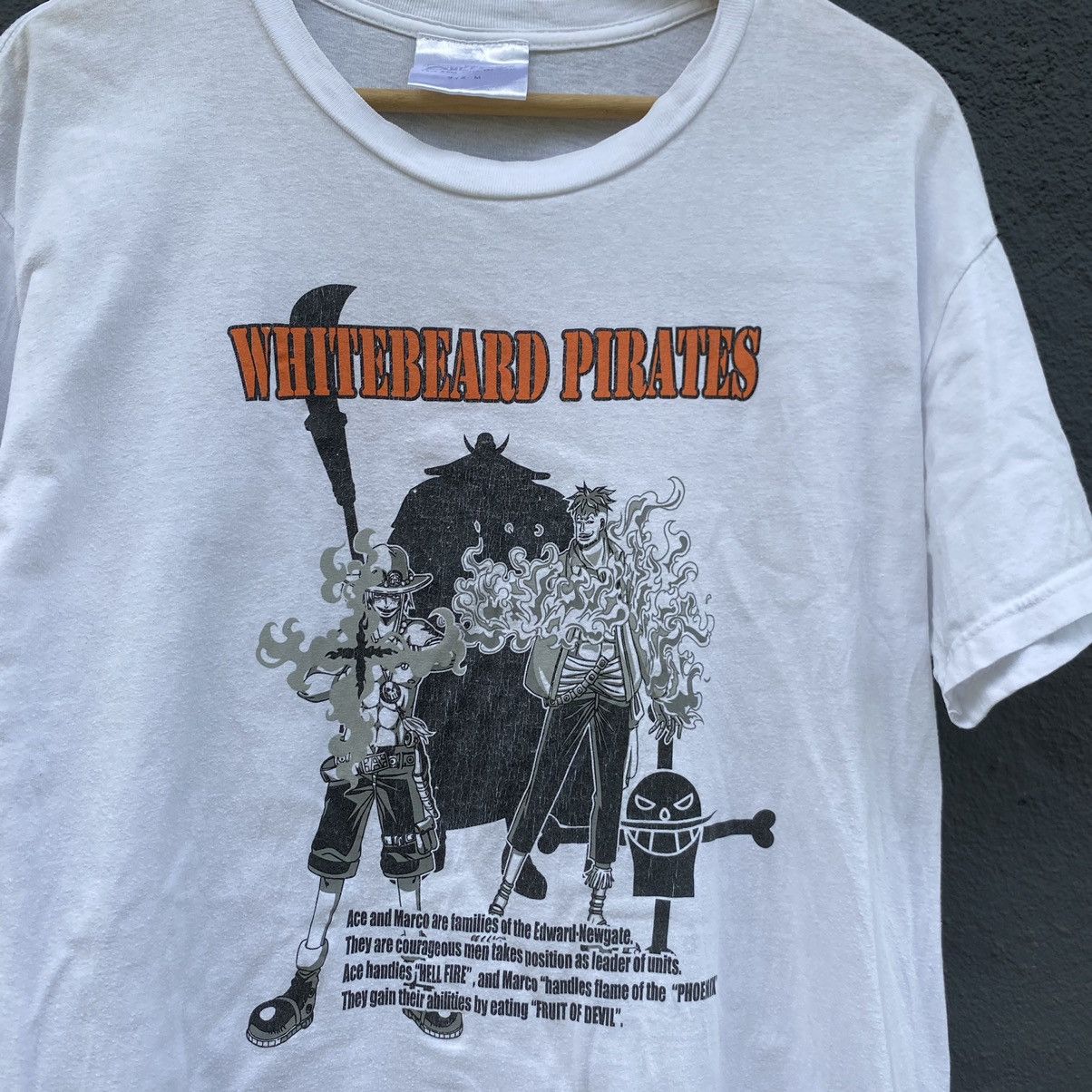 One Piece Vintage Whitebeard Pirates Ace And Marco One Piece Tee Size US M / EU 48-50 / 2 - 2 Thumbnail