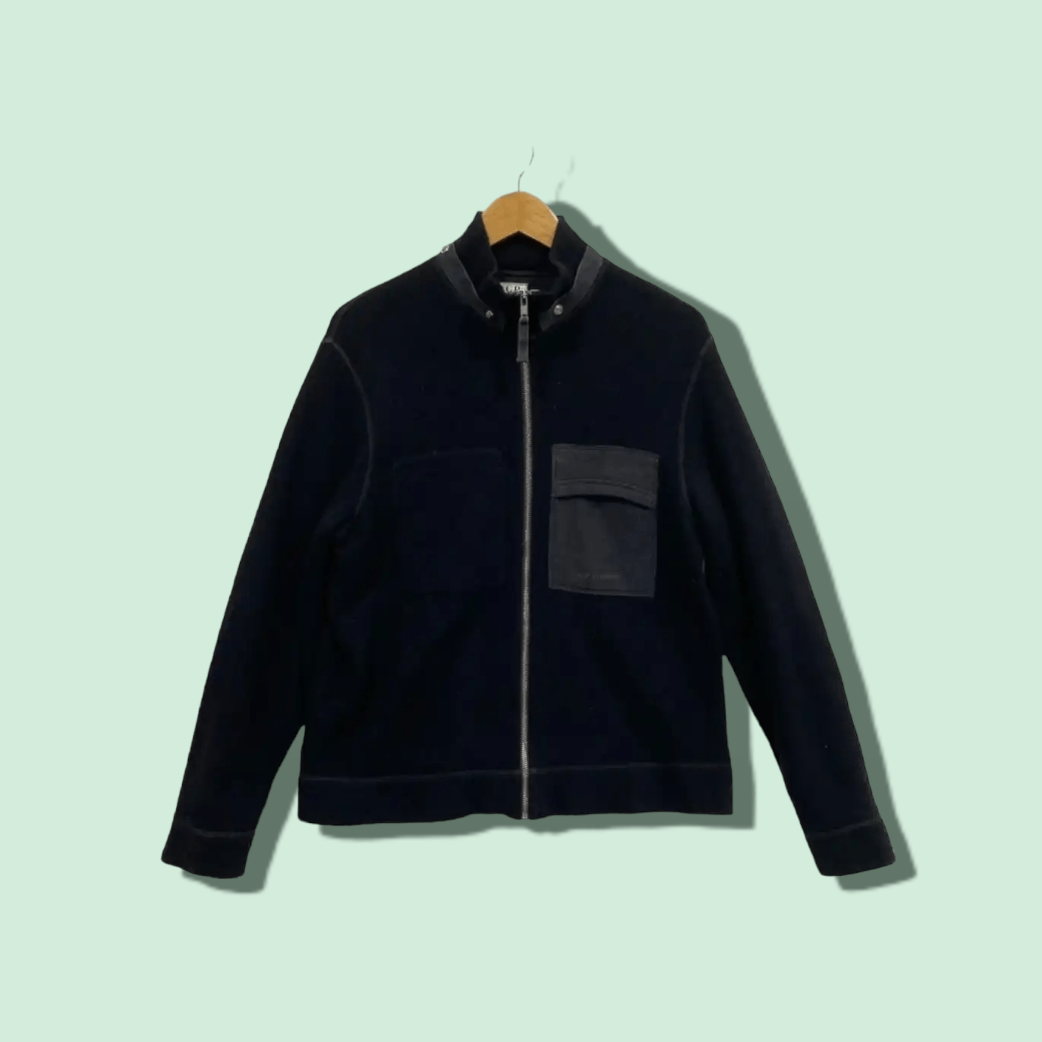 image of C P Company Cp Company Fleece Jacket in Navy, Men's (Size Medium)