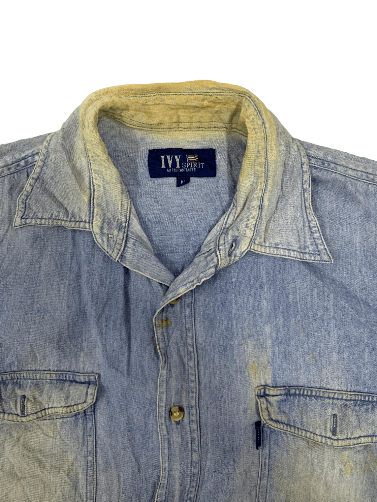 Japanese Brand SALES 🔥 Vintage Japanese Brand Faded Denim Style Button Up Size US M / EU 48-50 / 2 - 5 Thumbnail