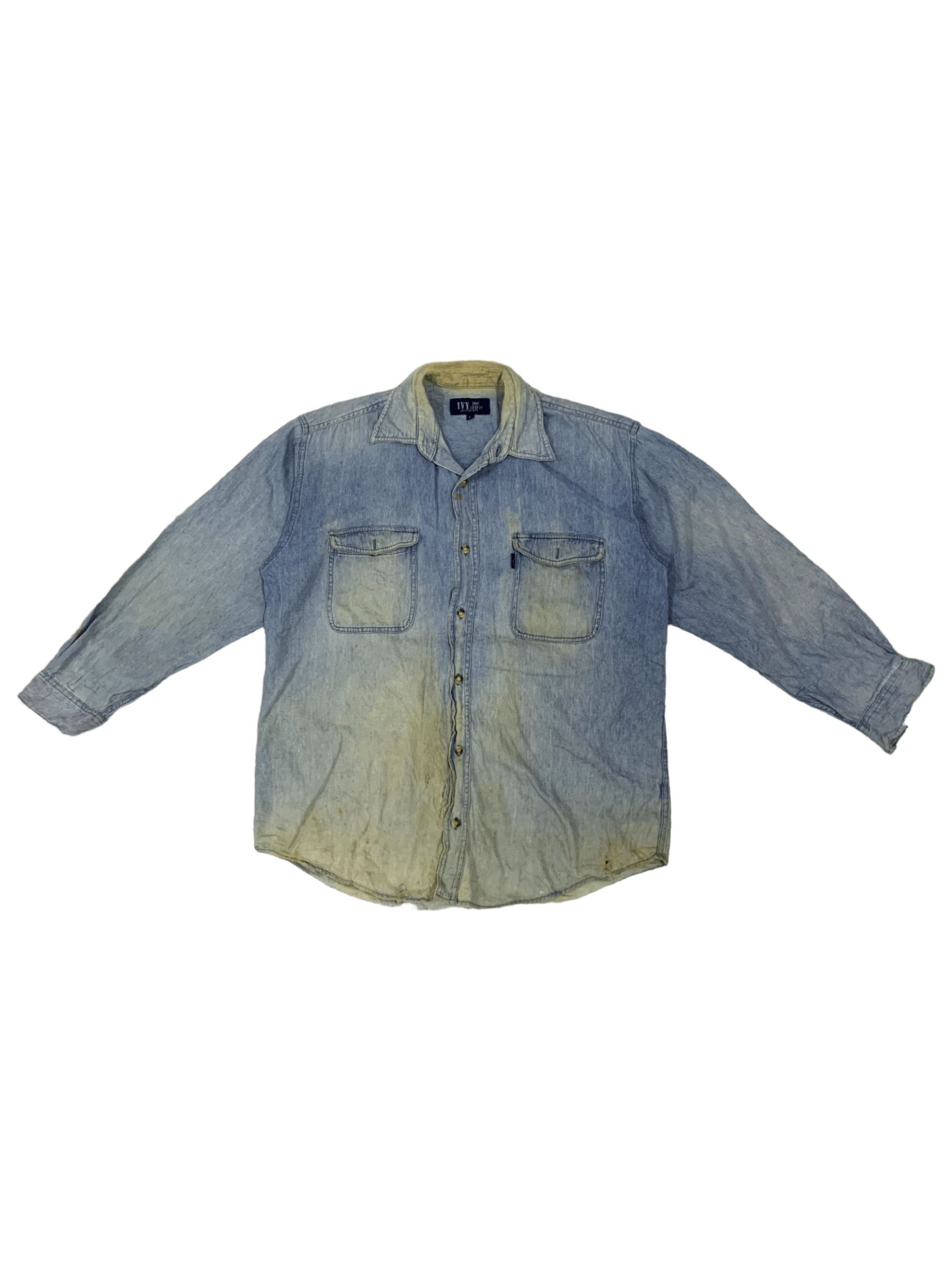 Japanese Brand SALES 🔥 Vintage Japanese Brand Faded Denim Style Button Up Size US M / EU 48-50 / 2 - 1 Thumbnail