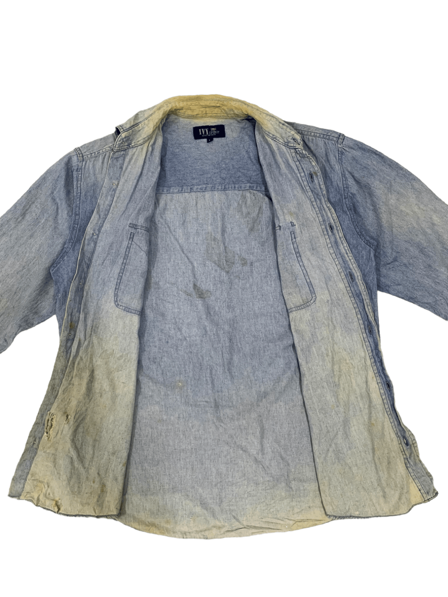 Japanese Brand SALES 🔥 Vintage Japanese Brand Faded Denim Style Button Up Size US M / EU 48-50 / 2 - 7 Thumbnail