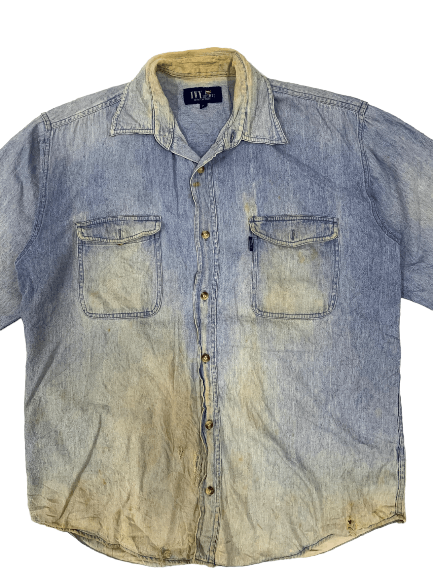 Japanese Brand SALES 🔥 Vintage Japanese Brand Faded Denim Style Button Up Size US M / EU 48-50 / 2 - 4 Thumbnail