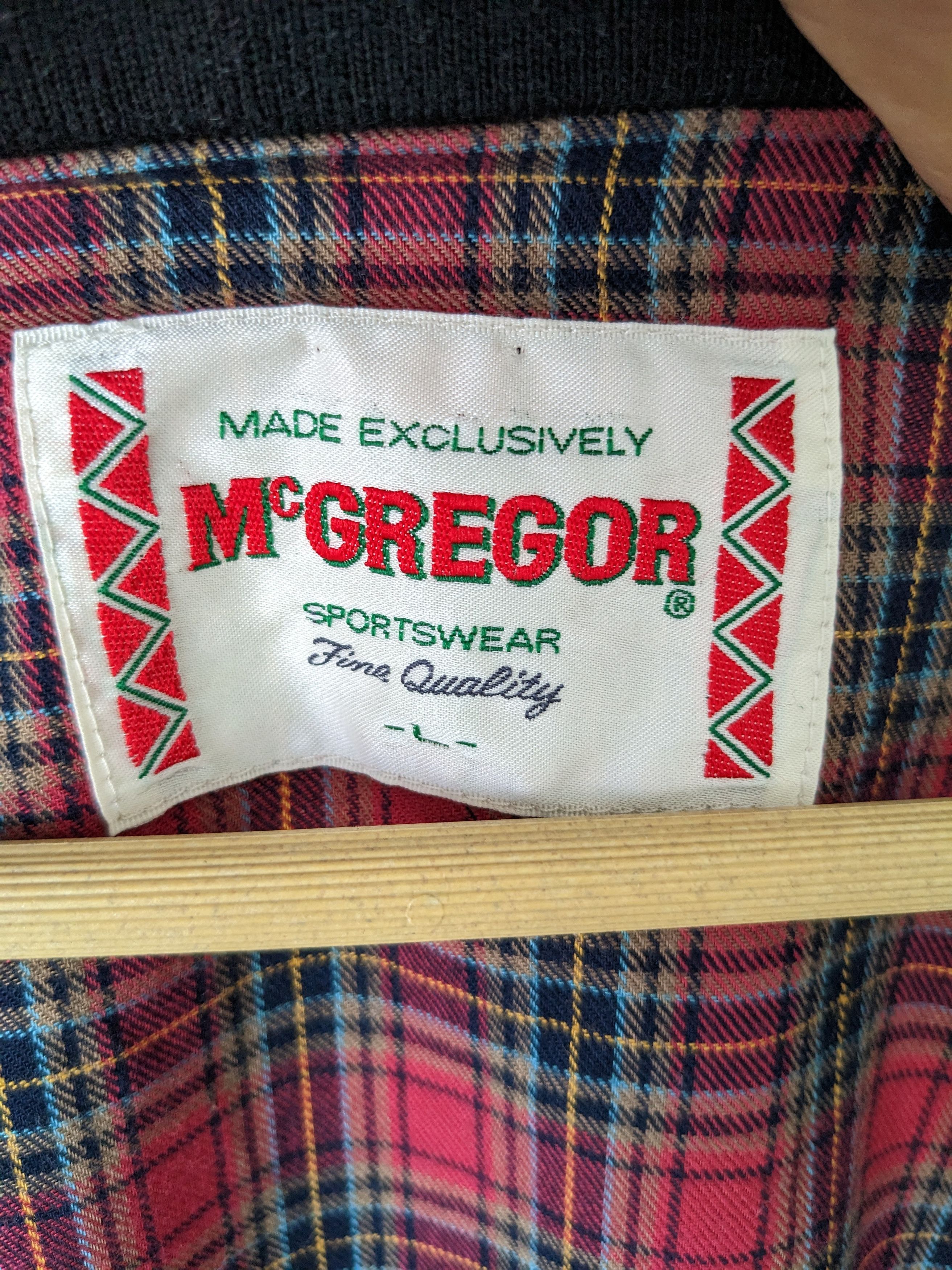 McGregor × Vintage Vintage McGregor Bomber Jacket Lining Checkered Size US L / EU 52-54 / 3 - 5 Thumbnail