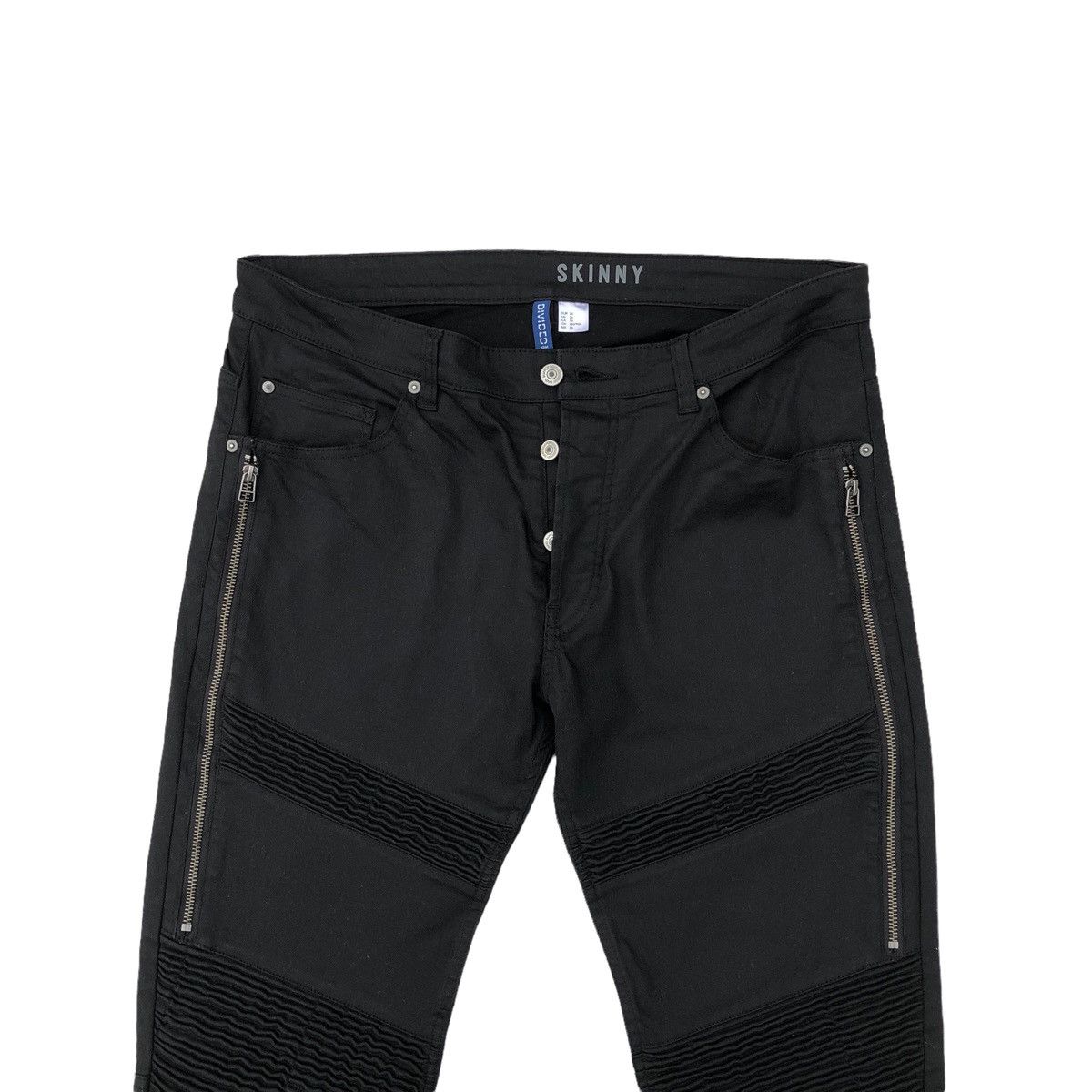 Japanese Brand H&M Black Biker Pants Skinny Jeans Size US 36 / EU 52 - 3 Thumbnail