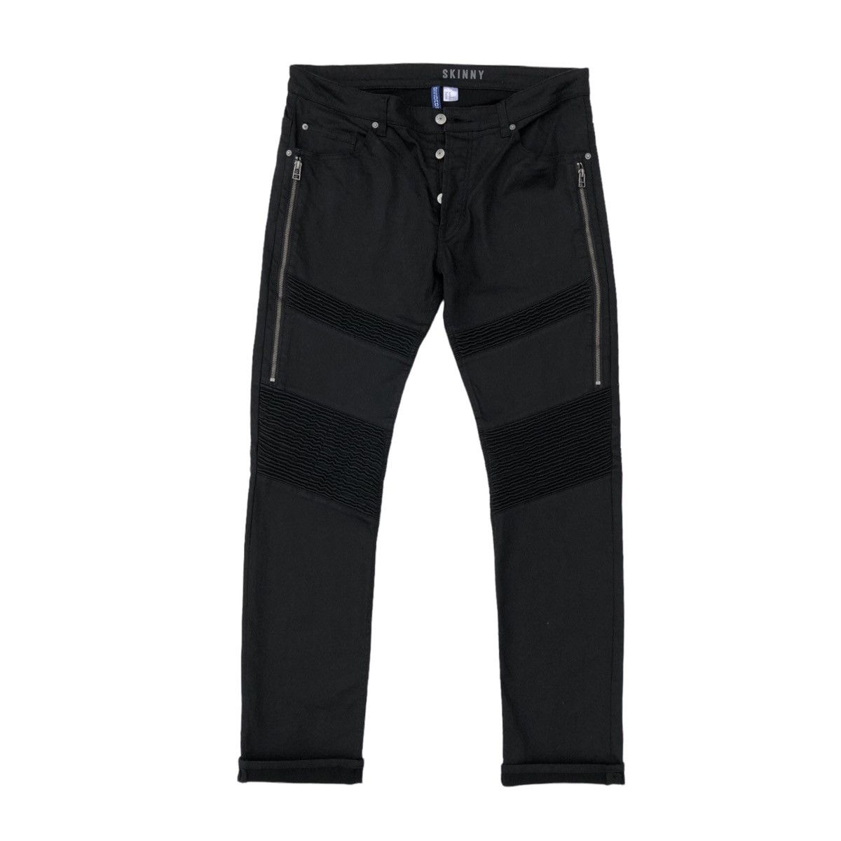 Japanese Brand H&M Black Biker Pants Skinny Jeans Size US 36 / EU 52 - 1 Thumbnail