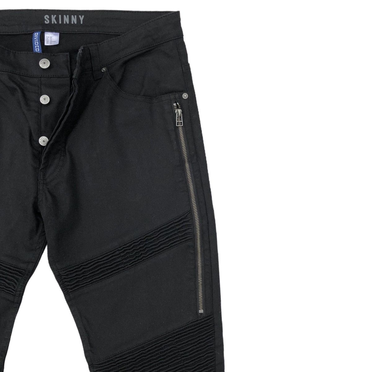 Japanese Brand H&M Black Biker Pants Skinny Jeans Size US 36 / EU 52 - 6 Thumbnail