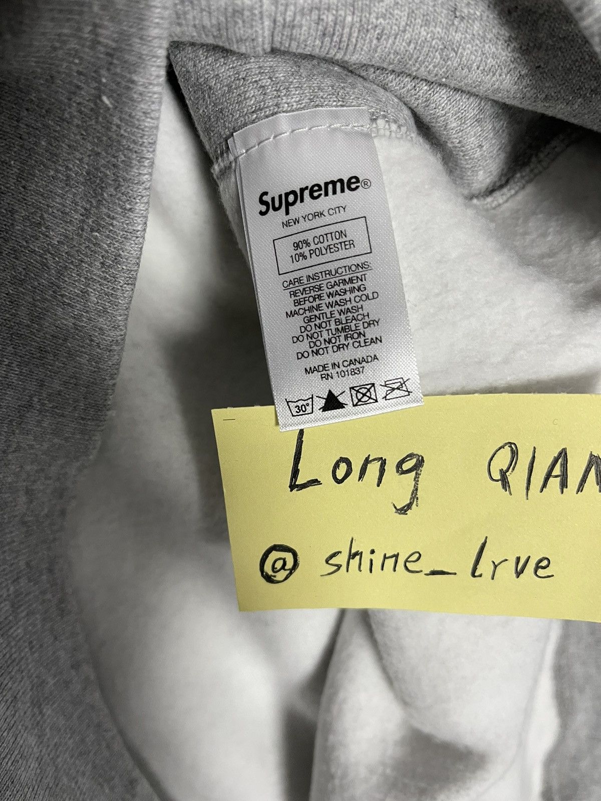 Supreme Supreme Swarovski grey box logo hood hoodie Supreme Supreme Swarovski grey box logo hood hoodie