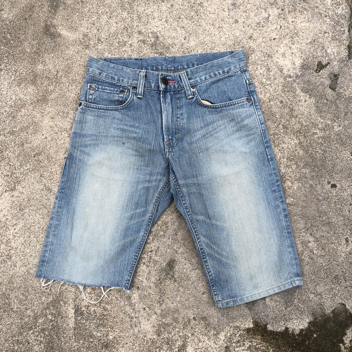 🔥Rare🔥🇯🇵 Edwin 503 Stoned Wash Rips Denim Shorts Pants