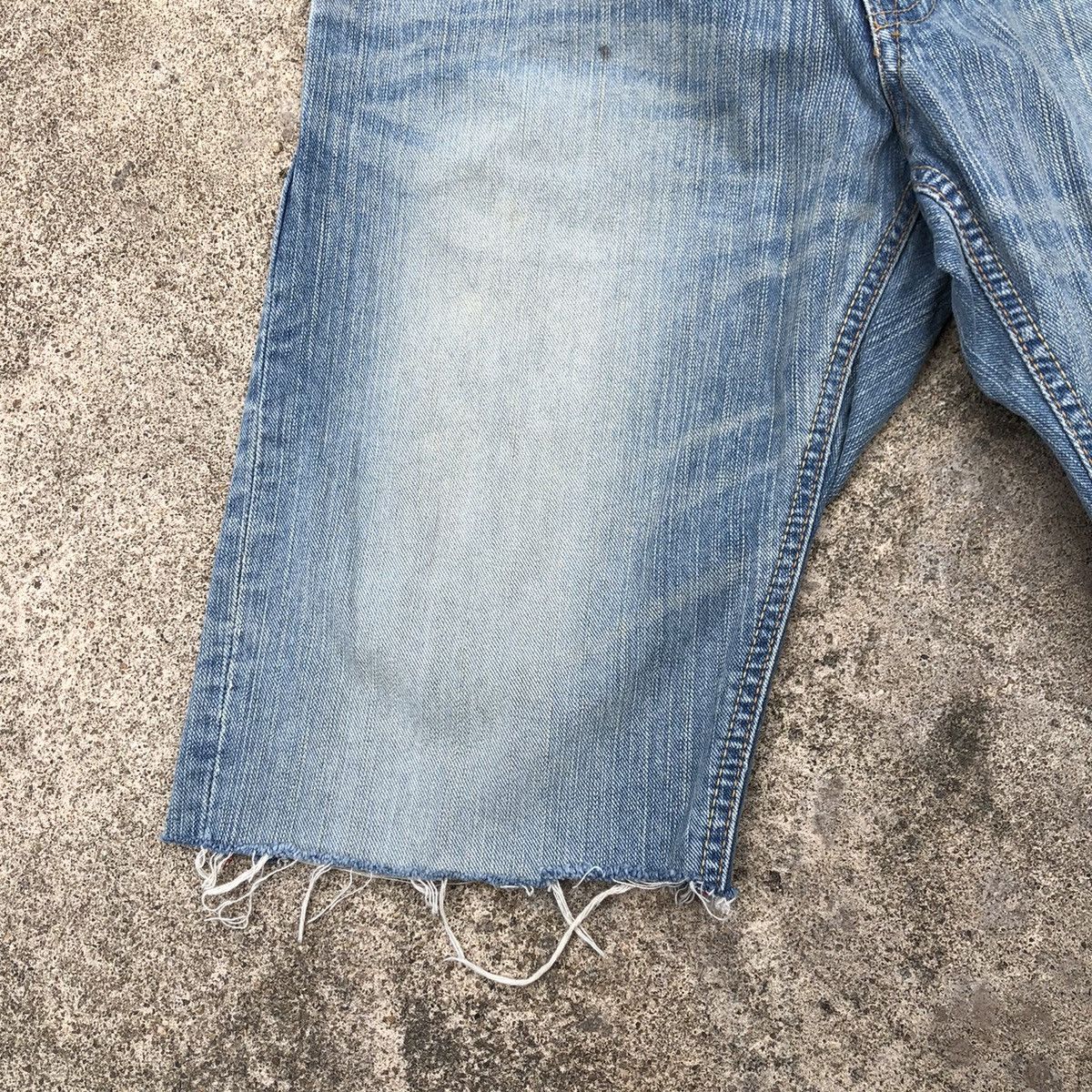 Edwin × Vintage 🔥Rare🔥🇯🇵 Edwin 503 Stoned Wash Rips Denim Shorts Pants Size US 32 / EU 48 - 3 Thumbnail