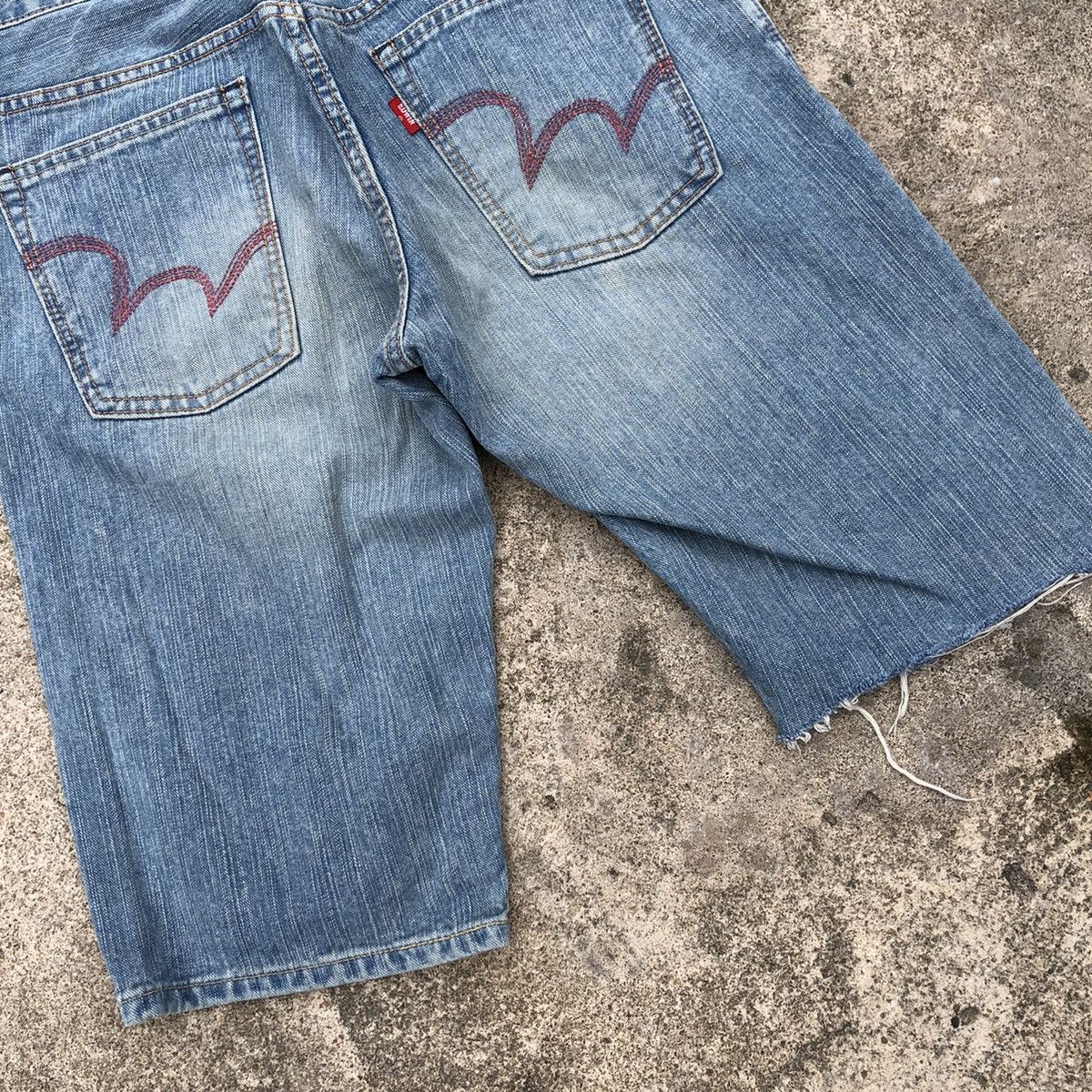 Edwin × Vintage 🔥Rare🔥🇯🇵 Edwin 503 Stoned Wash Rips Denim Shorts Pants Size US 32 / EU 48 - 7 Thumbnail