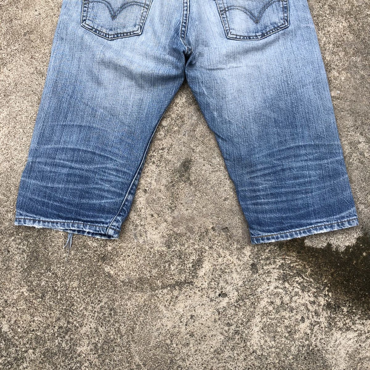 Levi's × Levi's Vintage Clothing 🔥Rare🔥Levis 501 Stone Wash Rips Distress Denim Shorts Pants Size US 32 / EU 48 - 6 Thumbnail