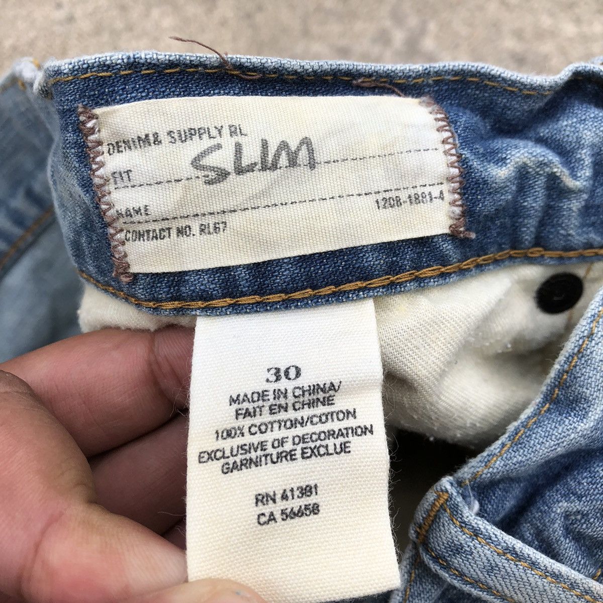 Denim & Supply Ralph Lauren × Ralph Lauren 🔥Rare🔥Denim Supply Ralph Lauren Motive Patchwork Dirty Denim Size US 32 / EU 48 - 14 Thumbnail