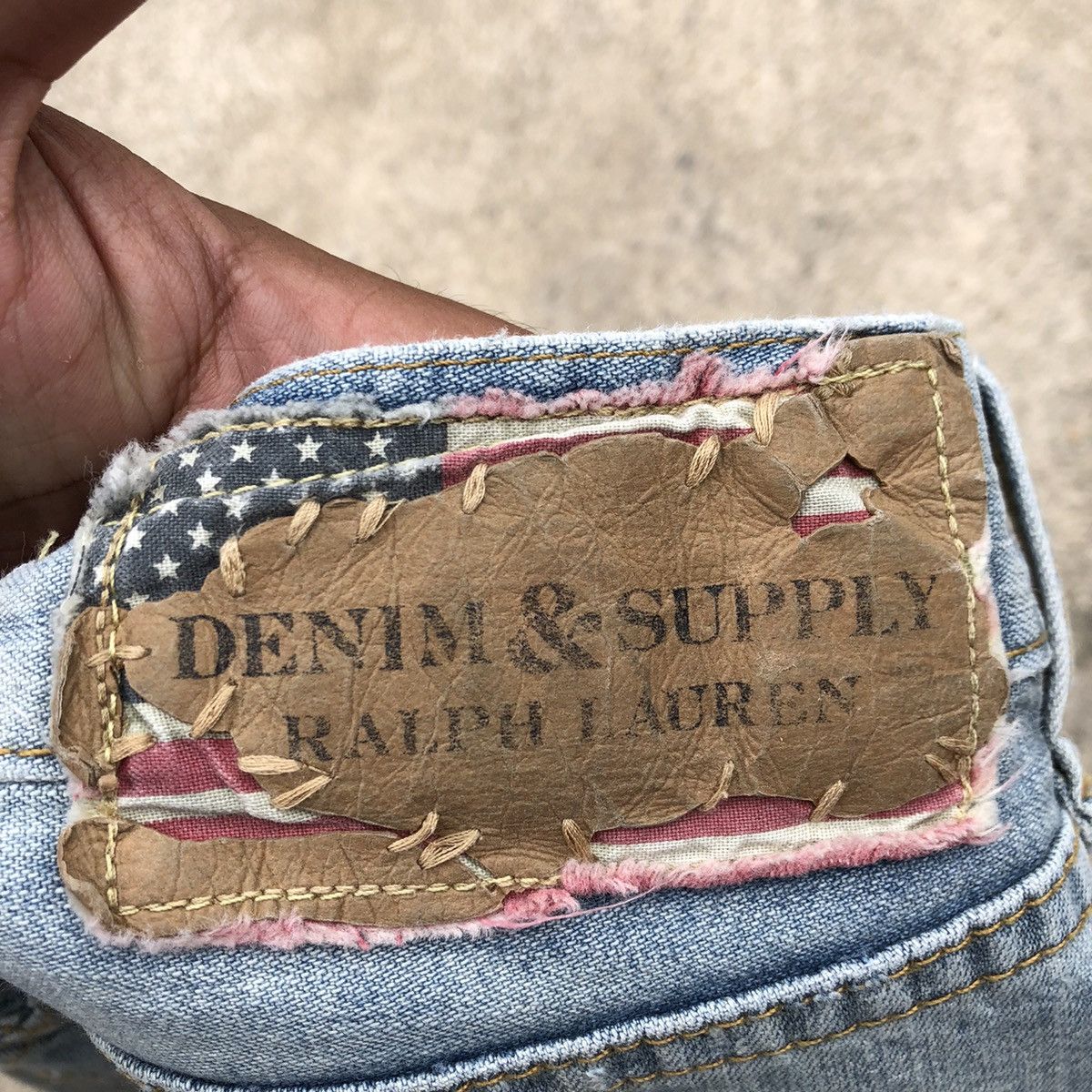 Denim & Supply Ralph Lauren × Ralph Lauren 🔥Rare🔥Denim Supply Ralph Lauren Motive Patchwork Dirty Denim Size US 32 / EU 48 - 13 Thumbnail