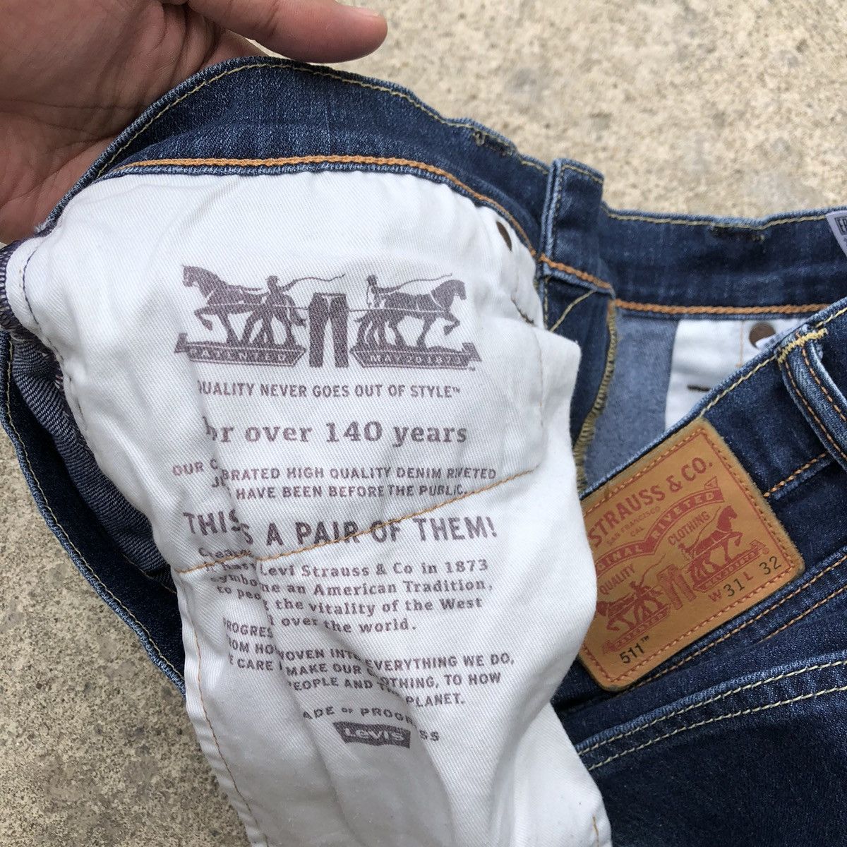 Levi's × Levi's Vintage Clothing 🔥Rare🔥Vintage Levis 511 Rips Denim Jeans Size US 30 / EU 46 - 15 Thumbnail