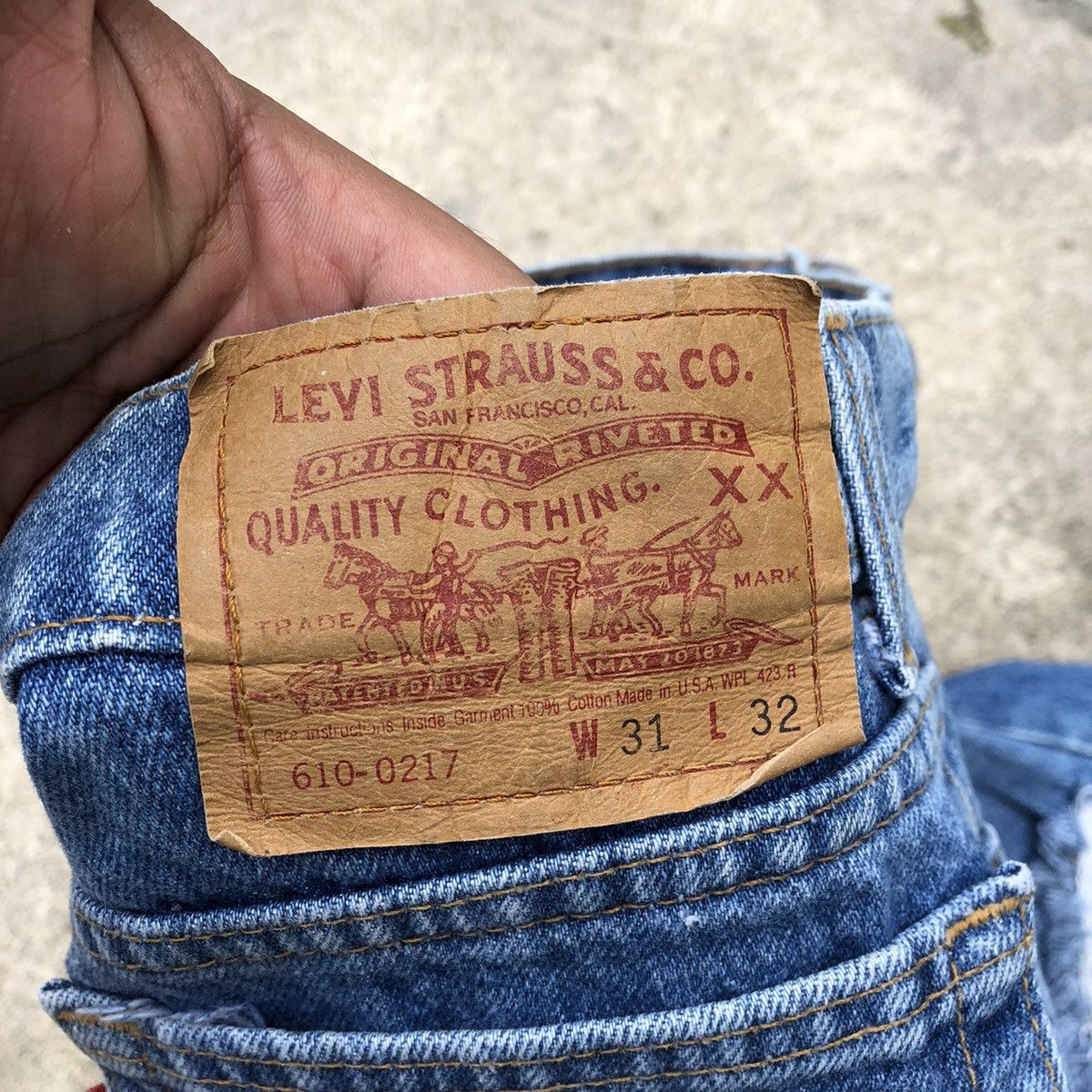 Levi's × Levi's Vintage Clothing 🔥Rare🔥Levis 610-0217 Stone Wash Rips Distress Denim Jeans Size US 29 - 15 Thumbnail
