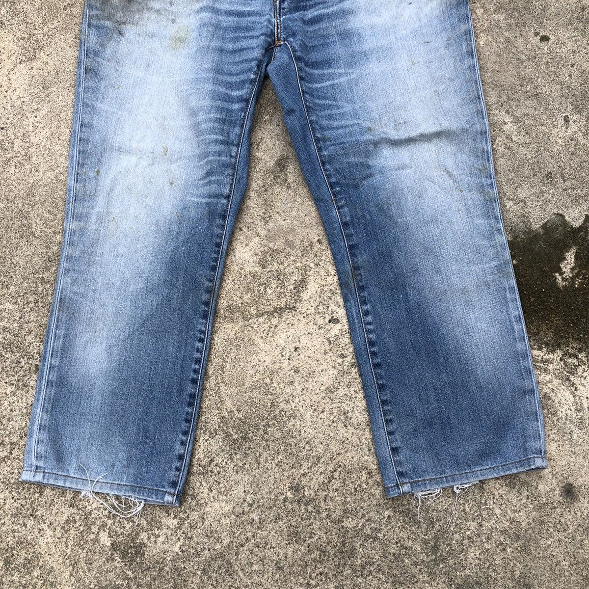 Levi's × Levi's Vintage Clothing 🔥Trash🔥Levis 551 Stoned Wash Rips Distress Dirty Denim Jeans Size US 34 / EU 50 - 3 Thumbnail