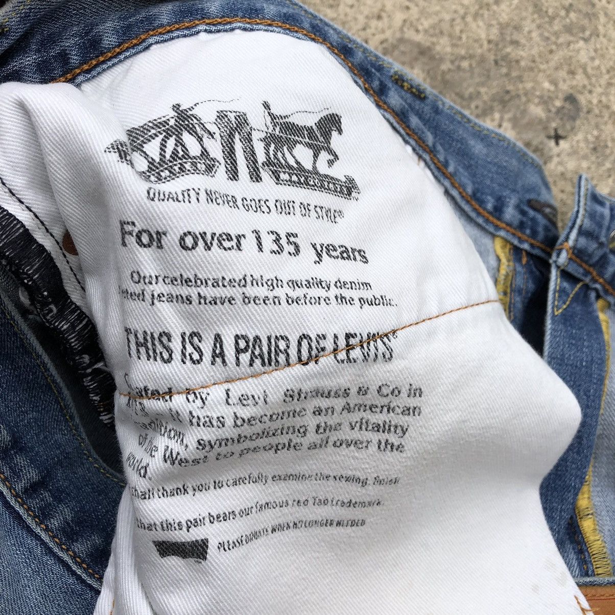Levi's × Levi's Vintage Clothing 🔥Trash🔥Levis 551 Stoned Wash Rips Distress Dirty Denim Jeans Size US 34 / EU 50 - 19 Thumbnail