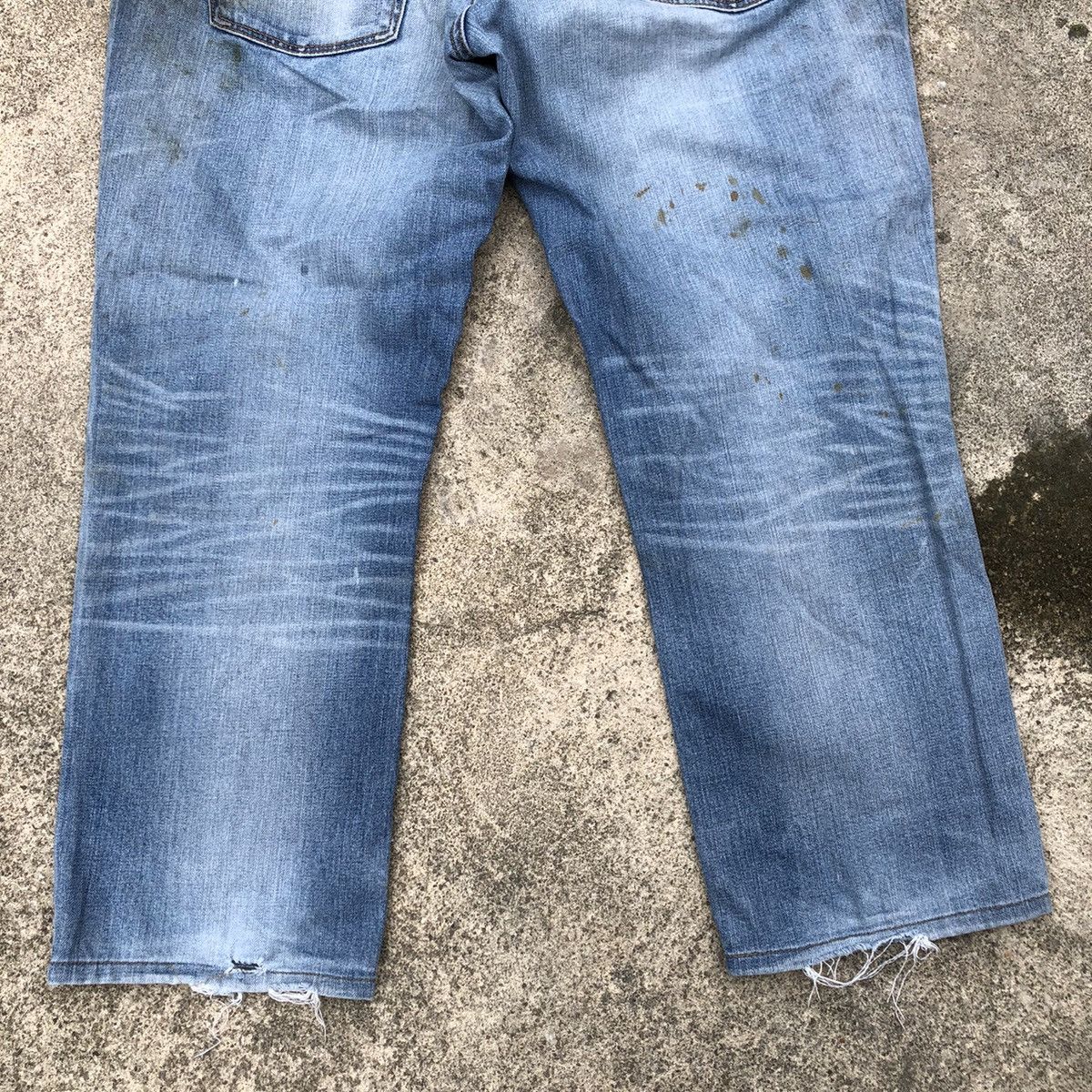 Levi's × Levi's Vintage Clothing 🔥Trash🔥Levis 551 Stoned Wash Rips Distress Dirty Denim Jeans Size US 34 / EU 50 - 6 Thumbnail