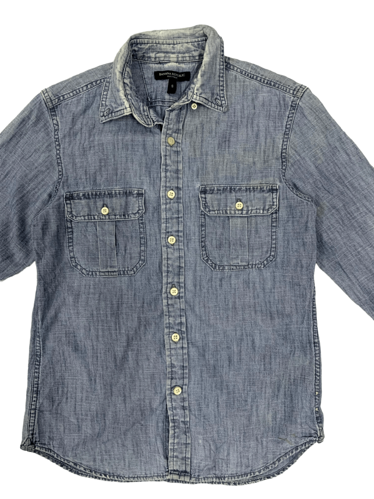Banana Republic SALES 🔥 Vintage Banana Republic Denim Shirt Button Up Size US S / EU 44-46 / 1 - 4 Thumbnail