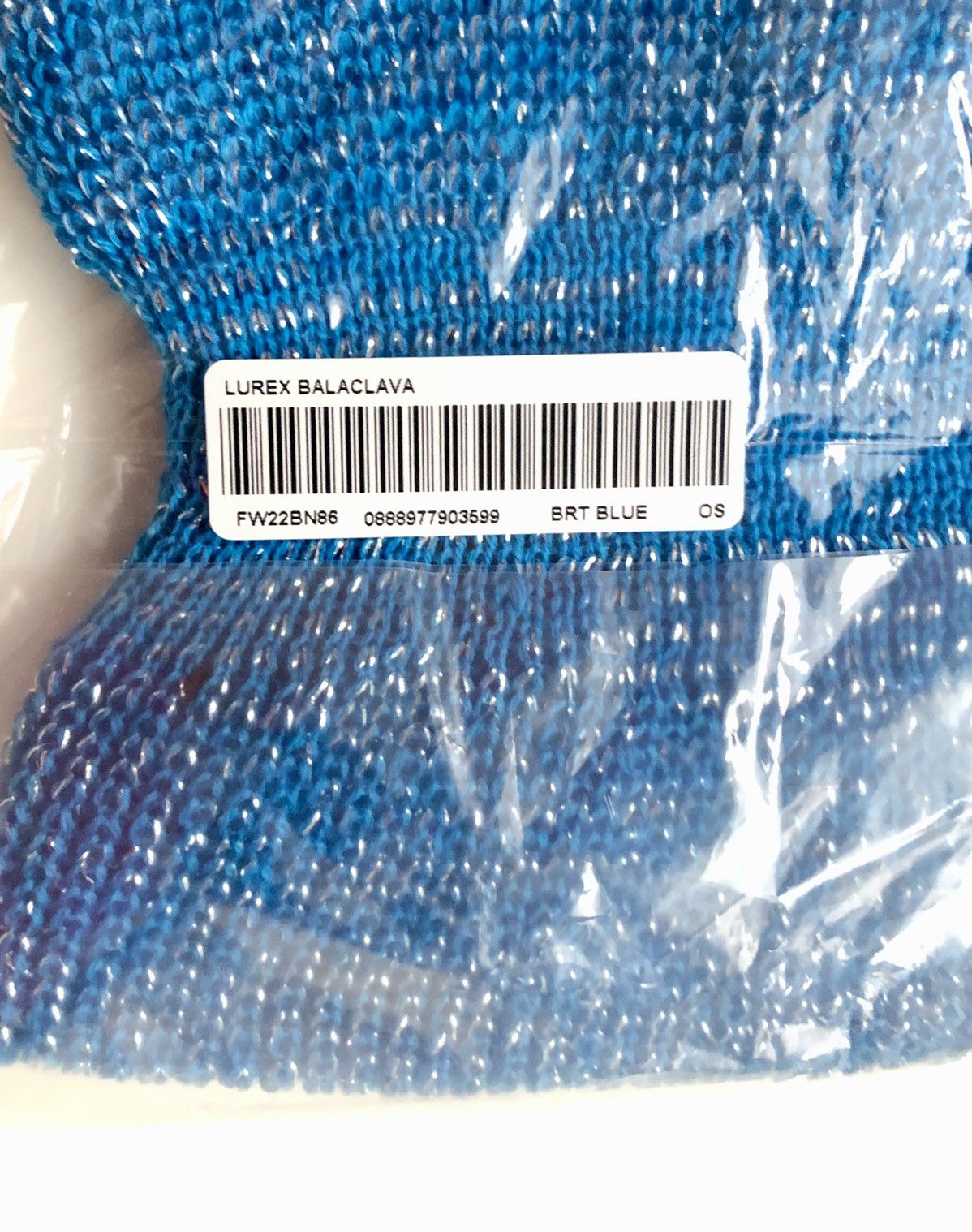 Supreme Lurex Balavlava BRIGHT BLUE Size ONE SIZE - 3 Thumbnail