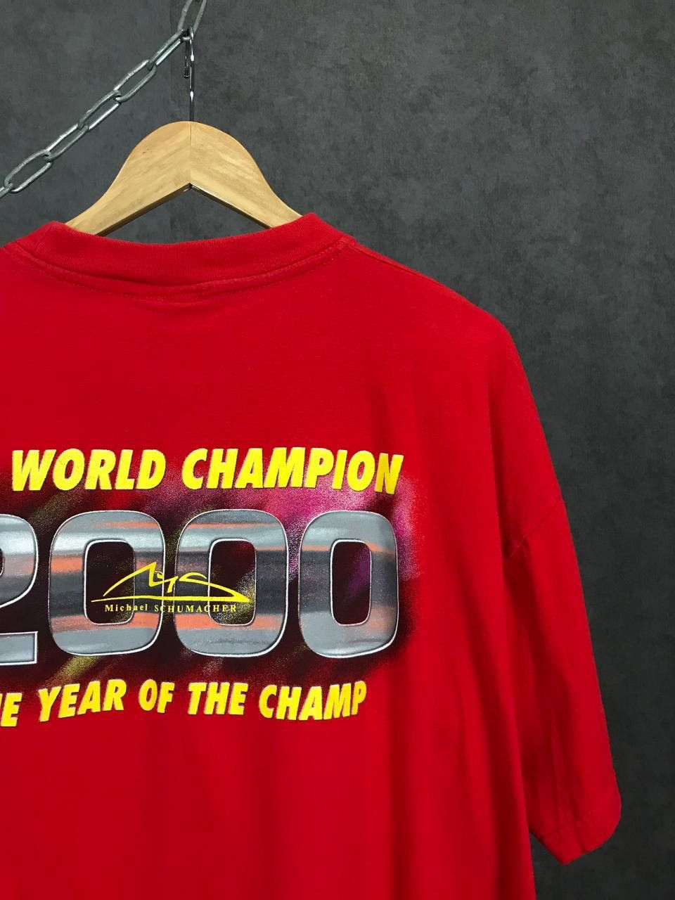 Vintage Michael Schumacher 2000 Formula Uno racing tee Size US XL / EU 56 / 4 - 5 Thumbnail