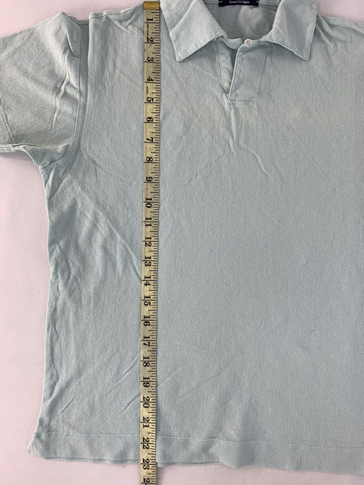 Vintage 90s Ermenegildo Zegna Minimalist Polo Tee Fits M L Size M / US 6-8 / IT 42-44 - 7 Thumbnail