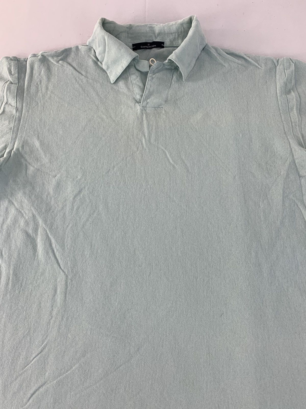 Vintage 90s Ermenegildo Zegna Minimalist Polo Tee Fits M L Size M / US 6-8 / IT 42-44 - 2 Thumbnail