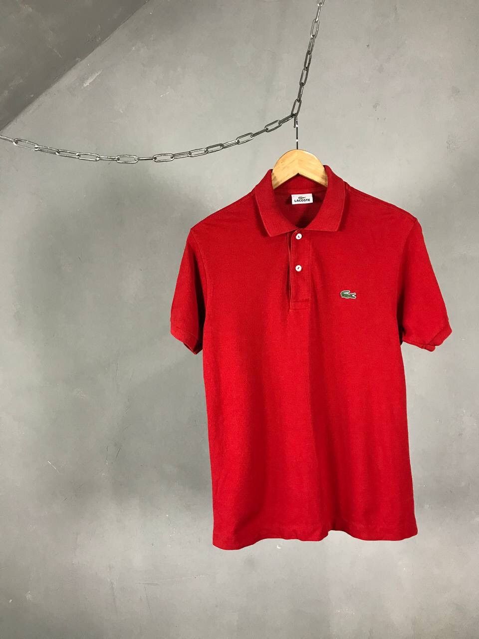 Lacoste Lacoste luxury streetwear red polo tee Size US S / EU 44-46 / 1 - 1 Thumbnail