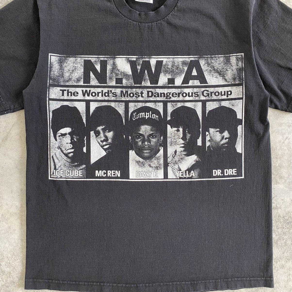 Rap Tees Vintage 90’s N.W.A Faded West Coast Rap Bootleg T-shirt Size US XL / EU 56 / 4 - 5 Thumbnail