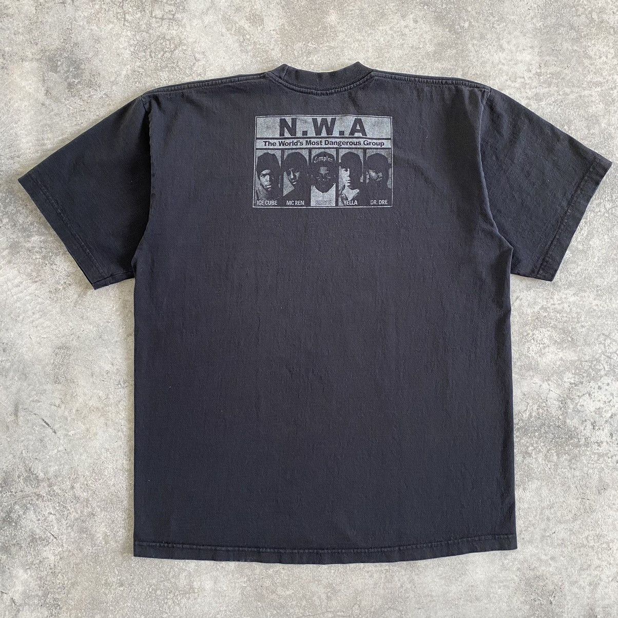 Rap Tees Vintage 90’s N.W.A Faded West Coast Rap Bootleg T-shirt Size US XL / EU 56 / 4 - 9 Thumbnail