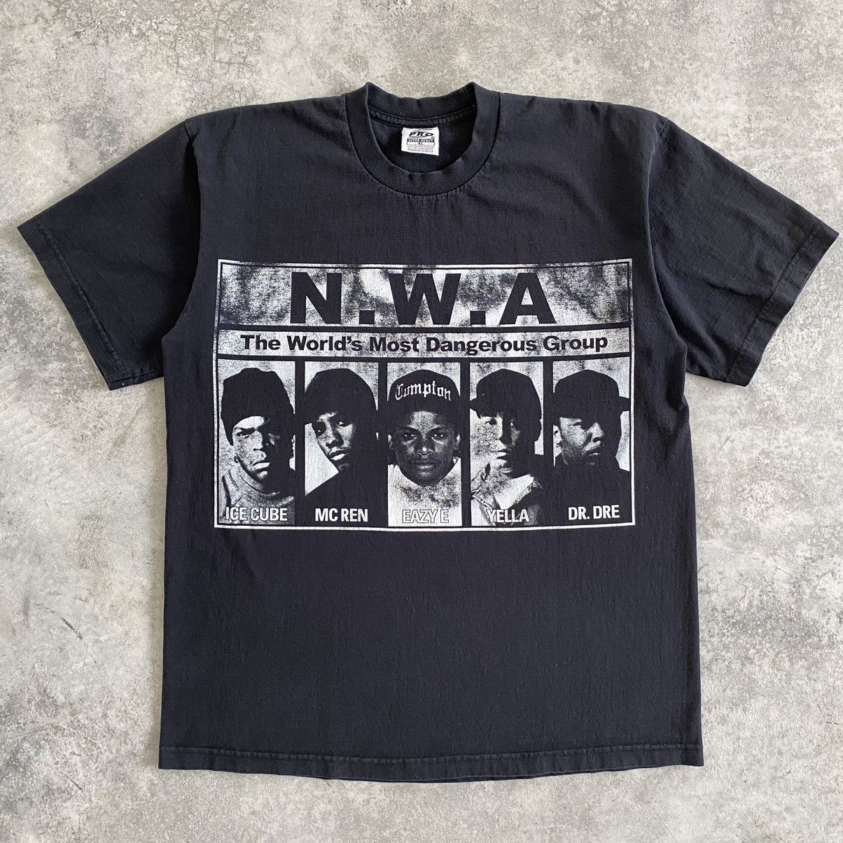 Rap Tees Vintage 90’s N.W.A Faded West Coast Rap Bootleg T-shirt Size US XL / EU 56 / 4 - 2 Thumbnail