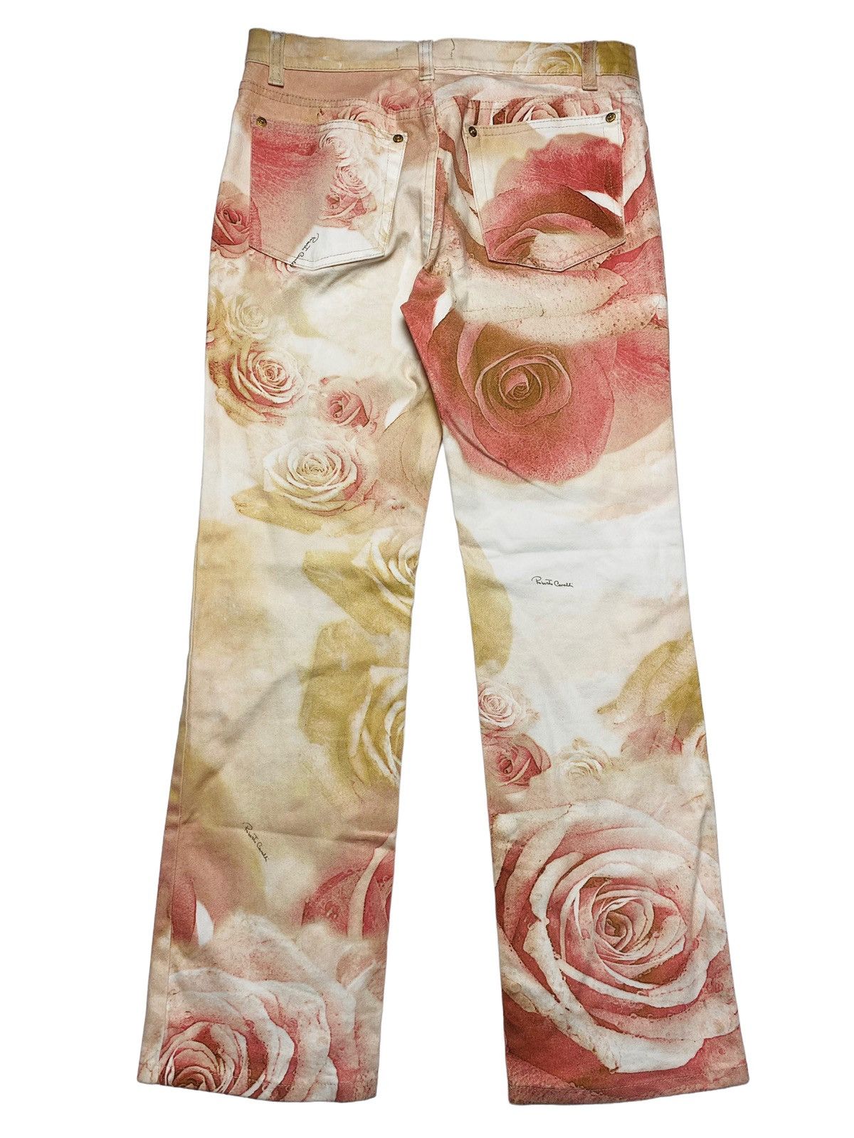 2004 Roberto Cavalli - Fantasy Rose Denim Pants