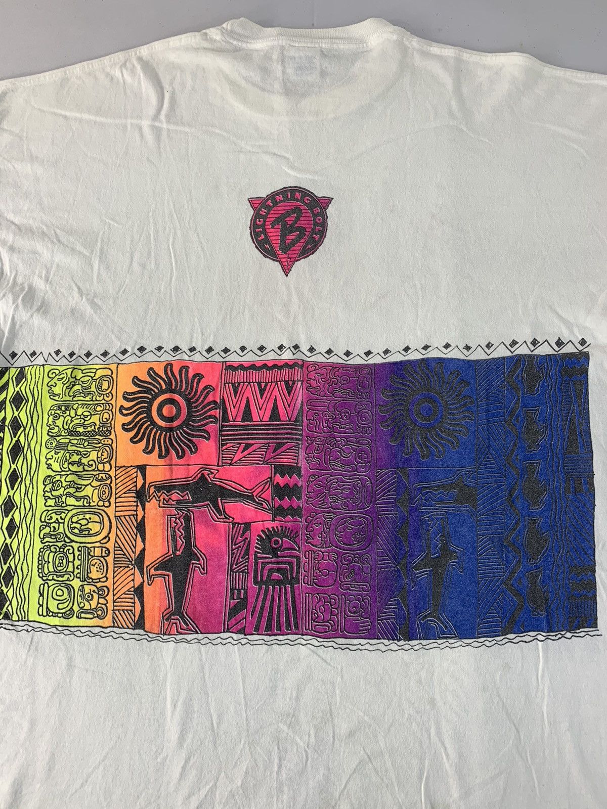 Lightning Bolt × Vintage Rare 80s Lightning Bolts Ancient Aztec Ethic Mirror Screen Size US XL / EU 56 / 4 - 4 Thumbnail