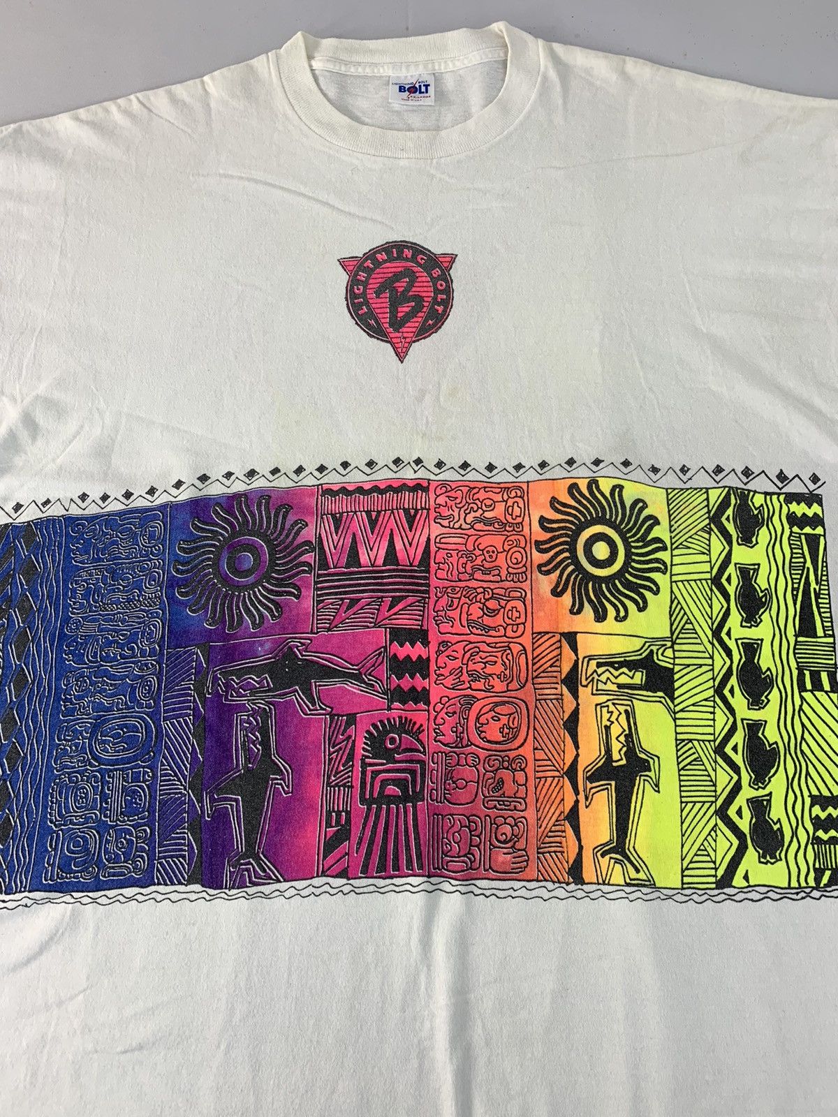 Lightning Bolt × Vintage Rare 80s Lightning Bolts Ancient Aztec Ethic Mirror Screen Size US XL / EU 56 / 4 - 3 Thumbnail