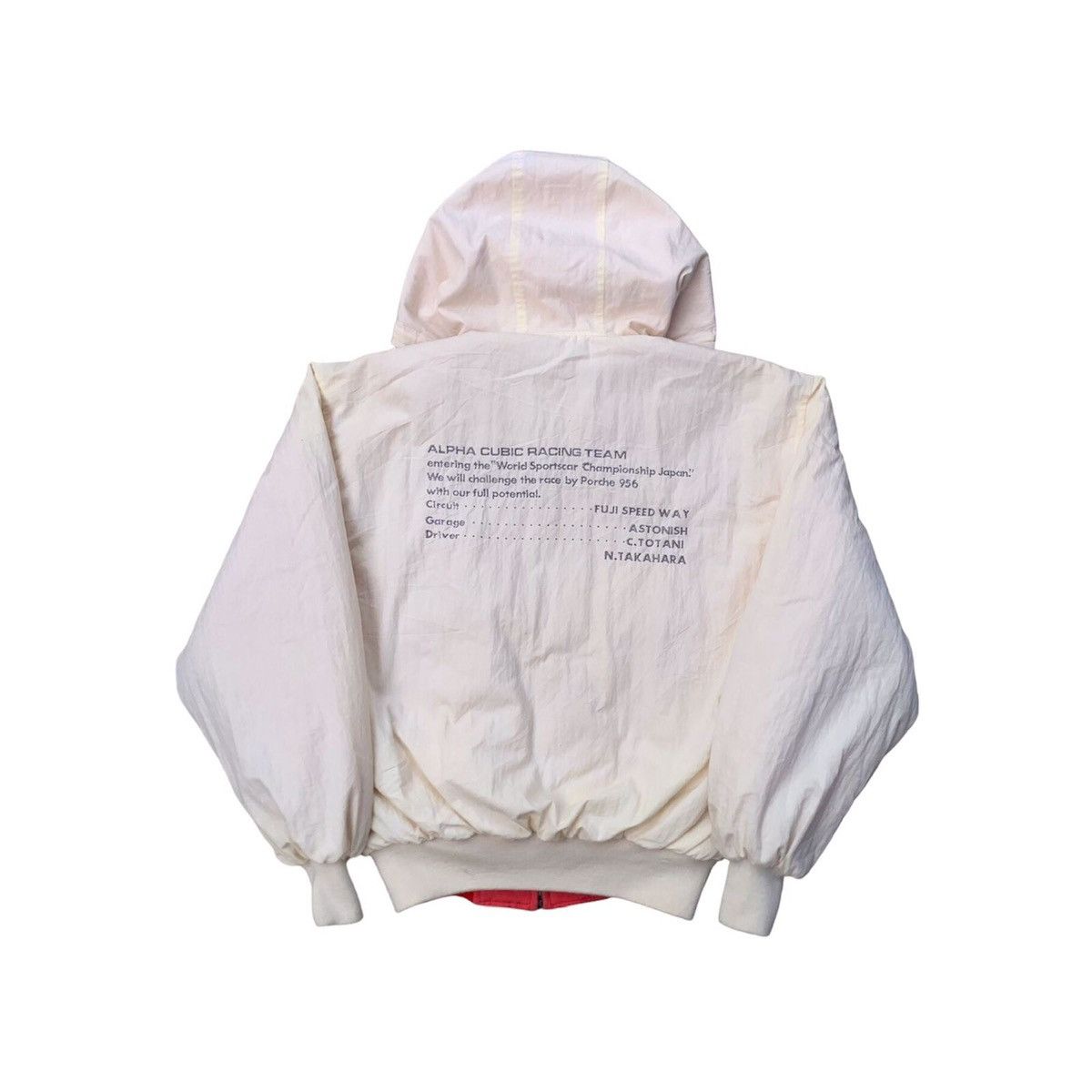 Vintage Alpha Cubic Racing Team Fuji Speed Way Jacket Hoodie