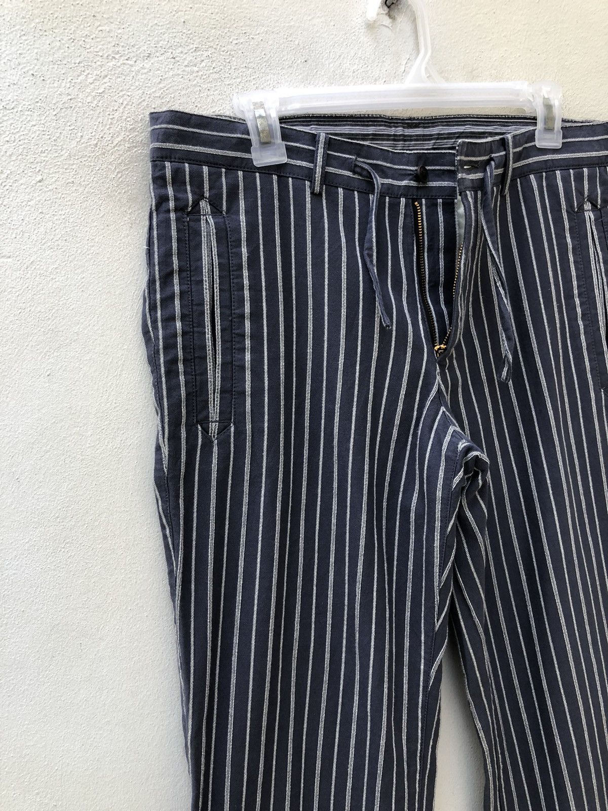 Nicole Club MONSIEUR NICOLE Japan Drawstring Striped Trouser Pant Size US 31 - 7 Thumbnail