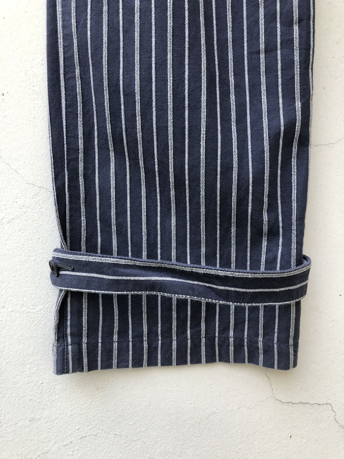 Nicole Club MONSIEUR NICOLE Japan Drawstring Striped Trouser Pant Size US 31 - 19 Thumbnail
