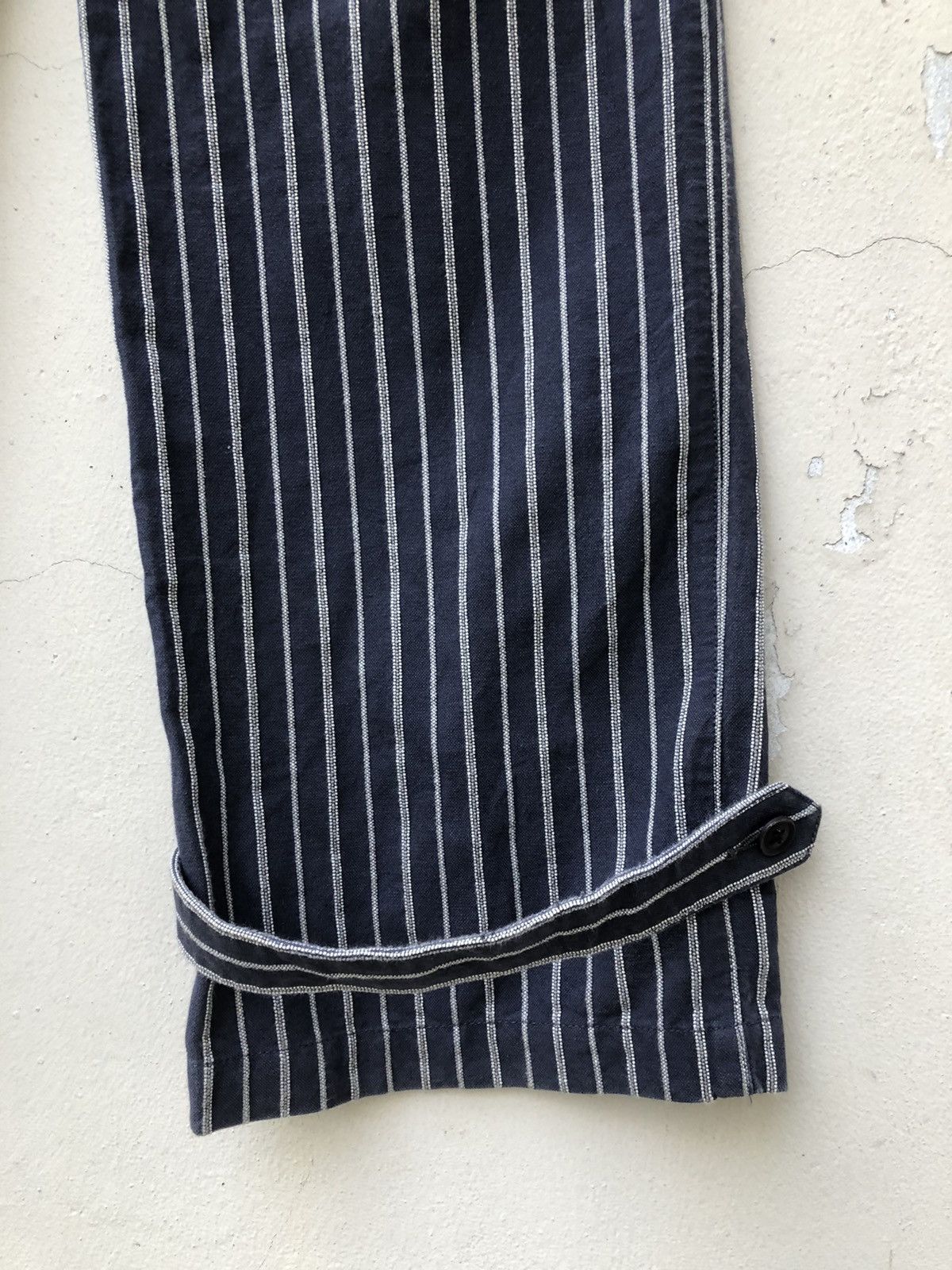 Nicole Club MONSIEUR NICOLE Japan Drawstring Striped Trouser Pant Size US 31 - 22 Thumbnail