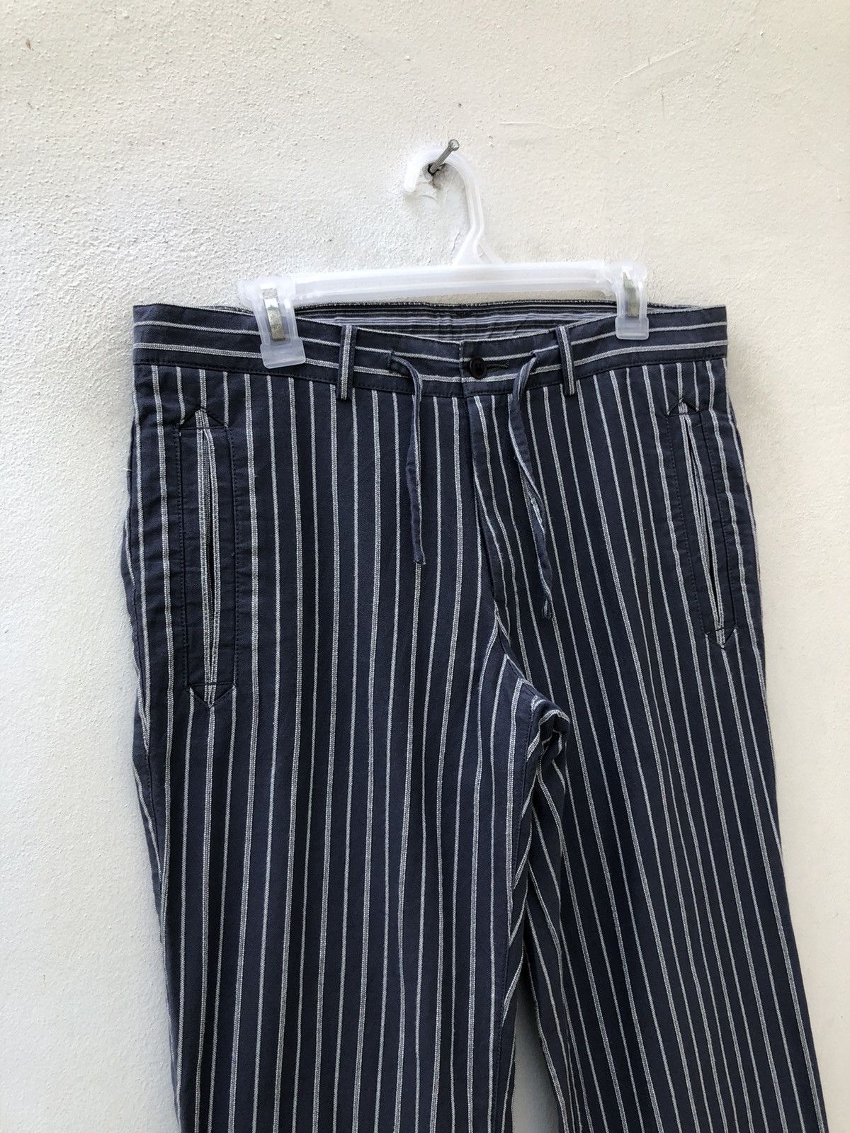 Nicole Club MONSIEUR NICOLE Japan Drawstring Striped Trouser Pant Size US 31 - 5 Thumbnail