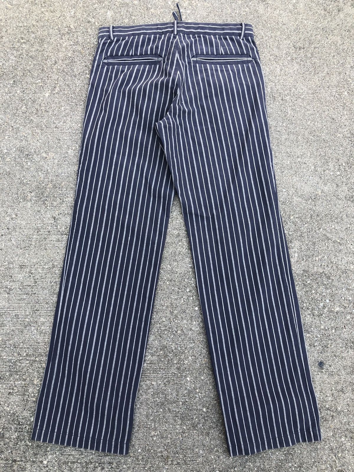 Nicole Club MONSIEUR NICOLE Japan Drawstring Striped Trouser Pant Size US 31 - 2 Thumbnail