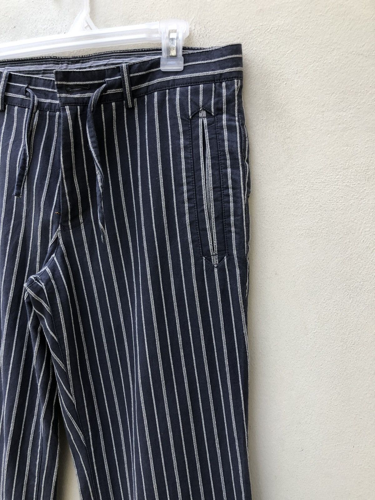 Nicole Club MONSIEUR NICOLE Japan Drawstring Striped Trouser Pant Size US 31 - 12 Thumbnail