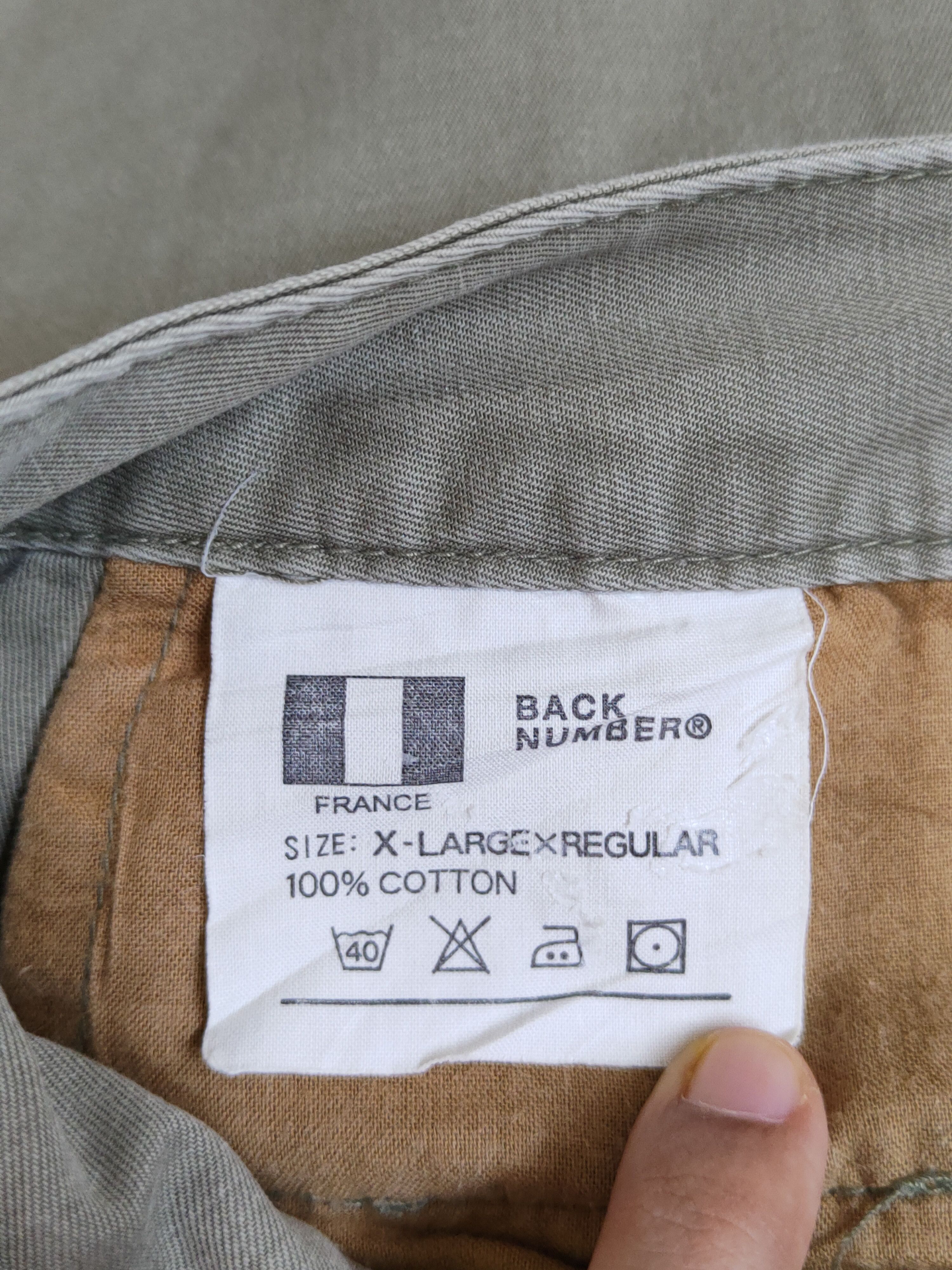 Japanese Brand The World Cargo (Back Number®) Light Green cargo Pants #4552 Size US 33 - 12 Thumbnail